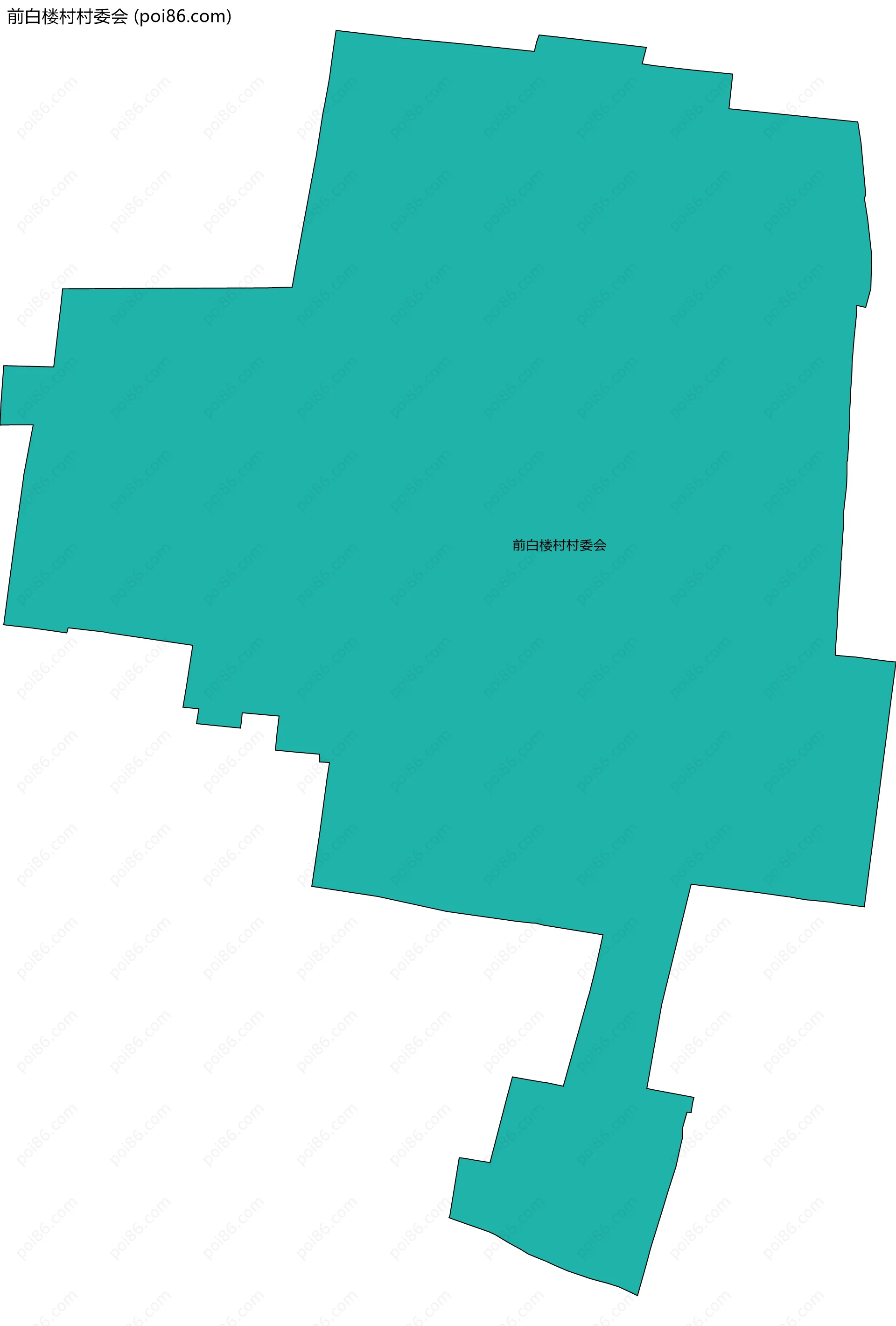 前白楼村村委会边界地图