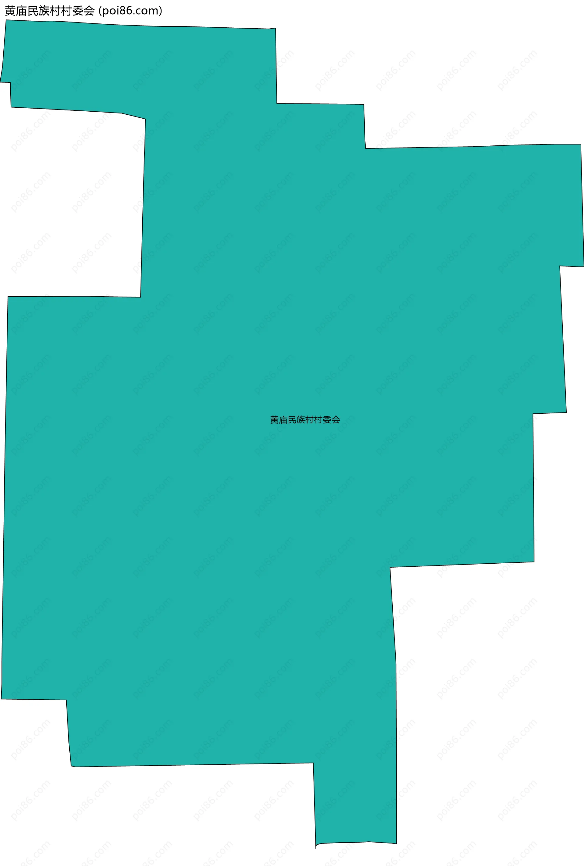 黄庙民族村村委会边界地图