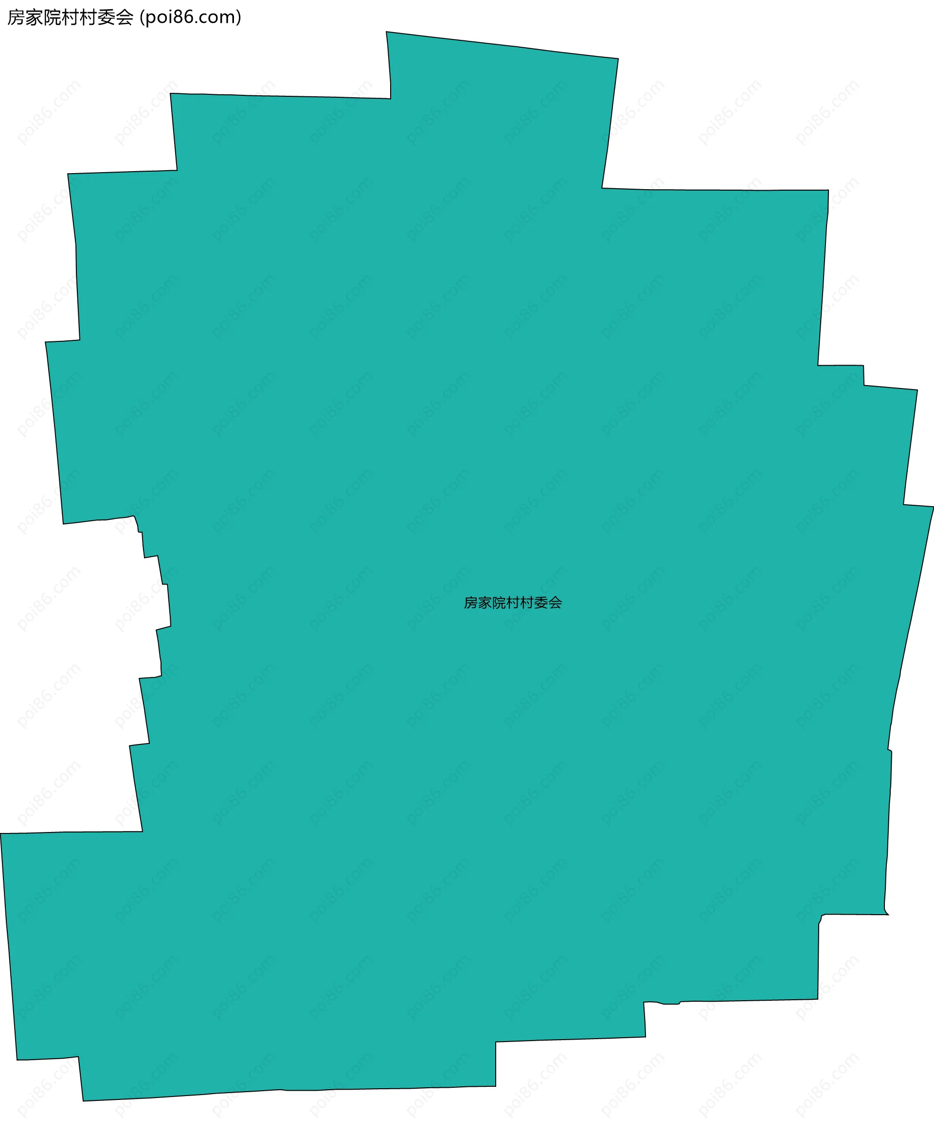 房家院村村委会边界地图