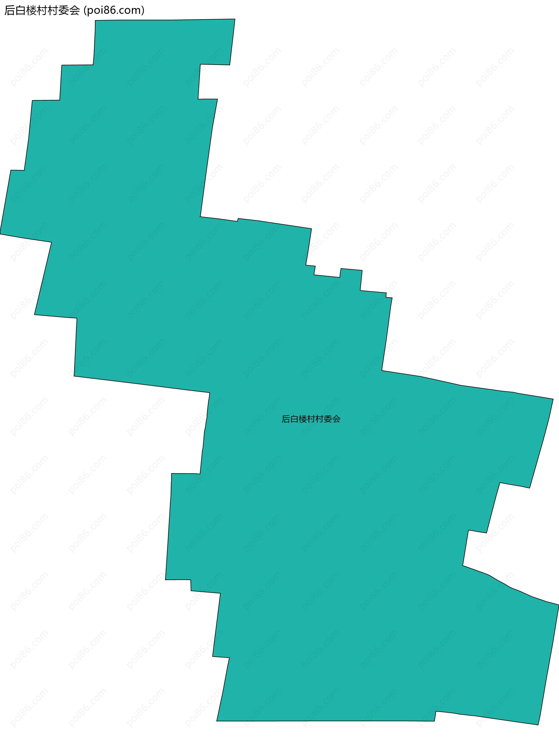 后白楼村村委会边界地图