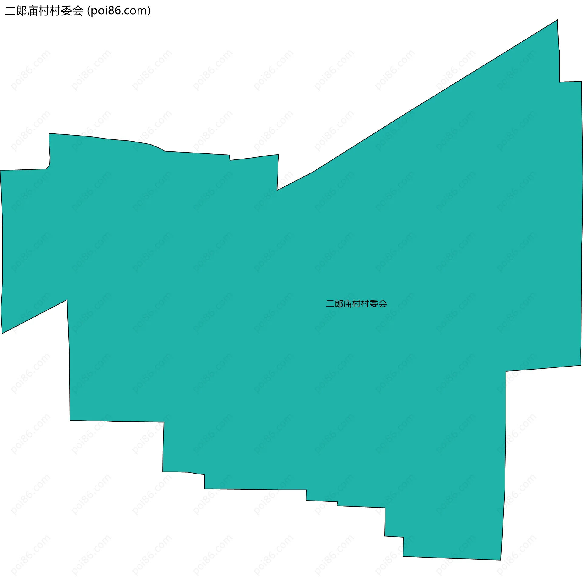 二郎庙村村委会边界地图