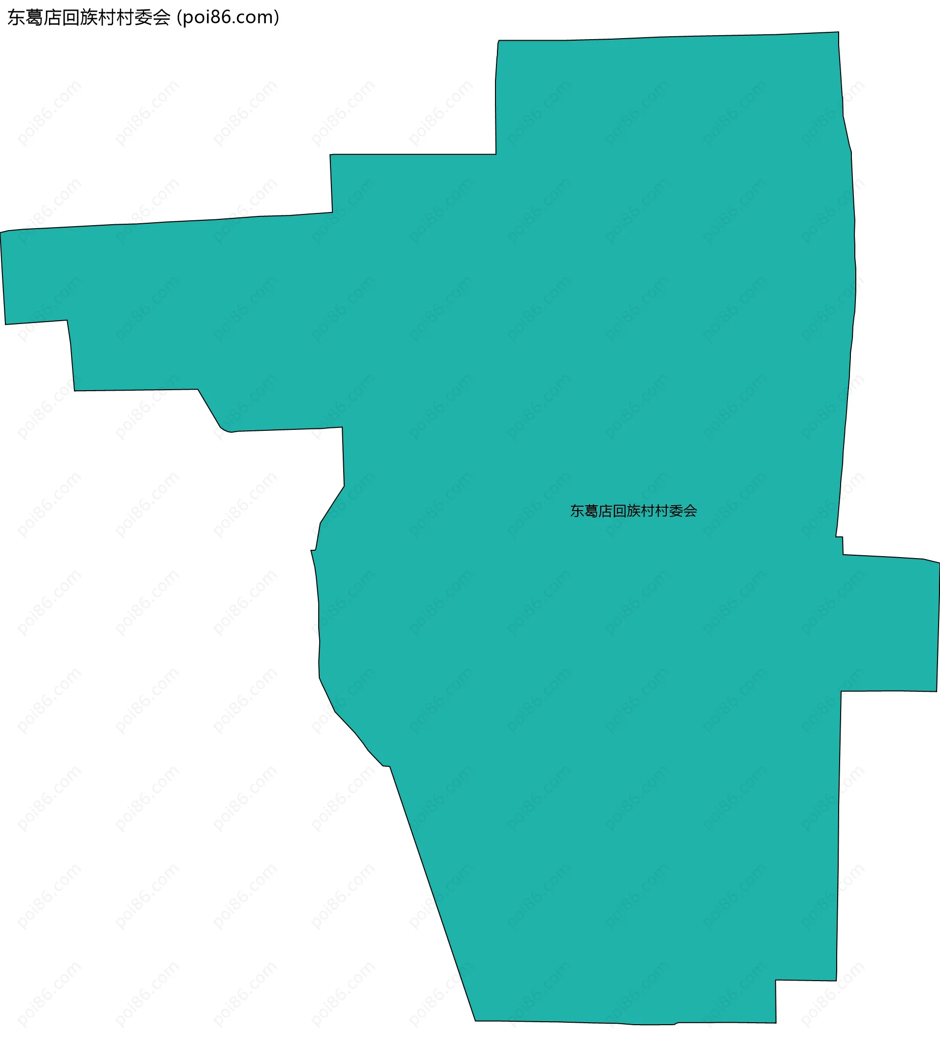 东葛店回族村村委会边界地图