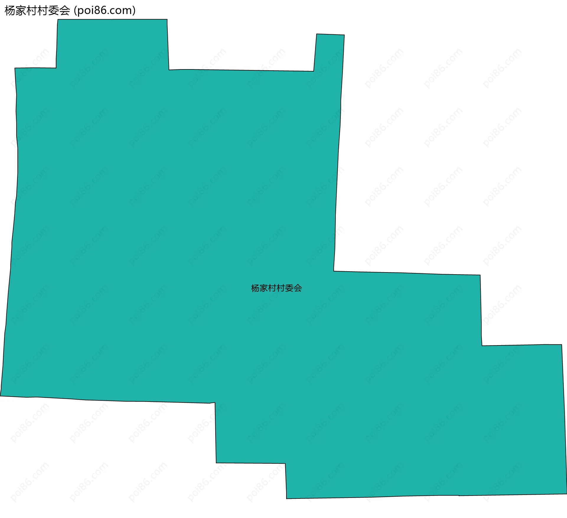 杨家村村委会边界地图