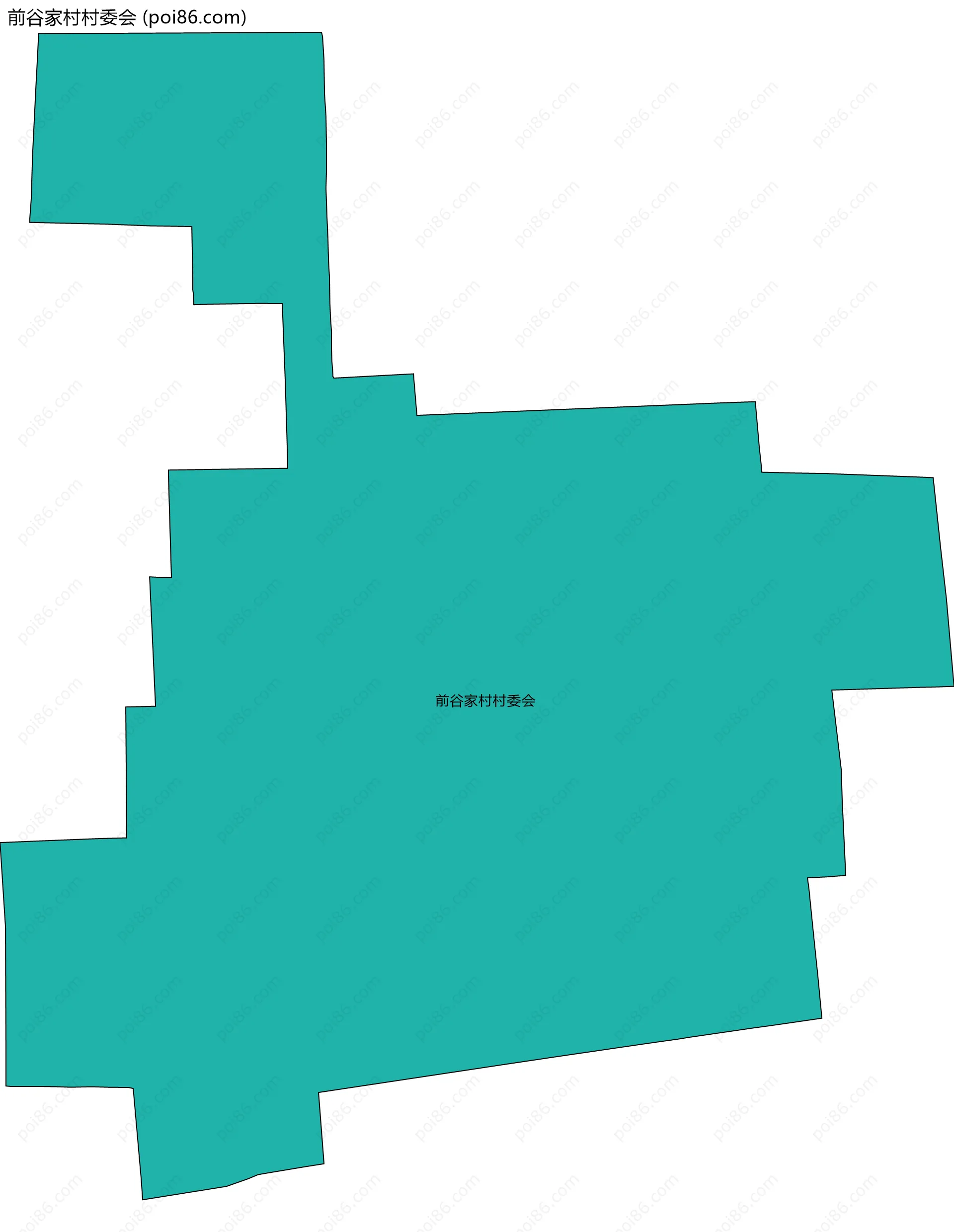 前谷家村村委会边界地图