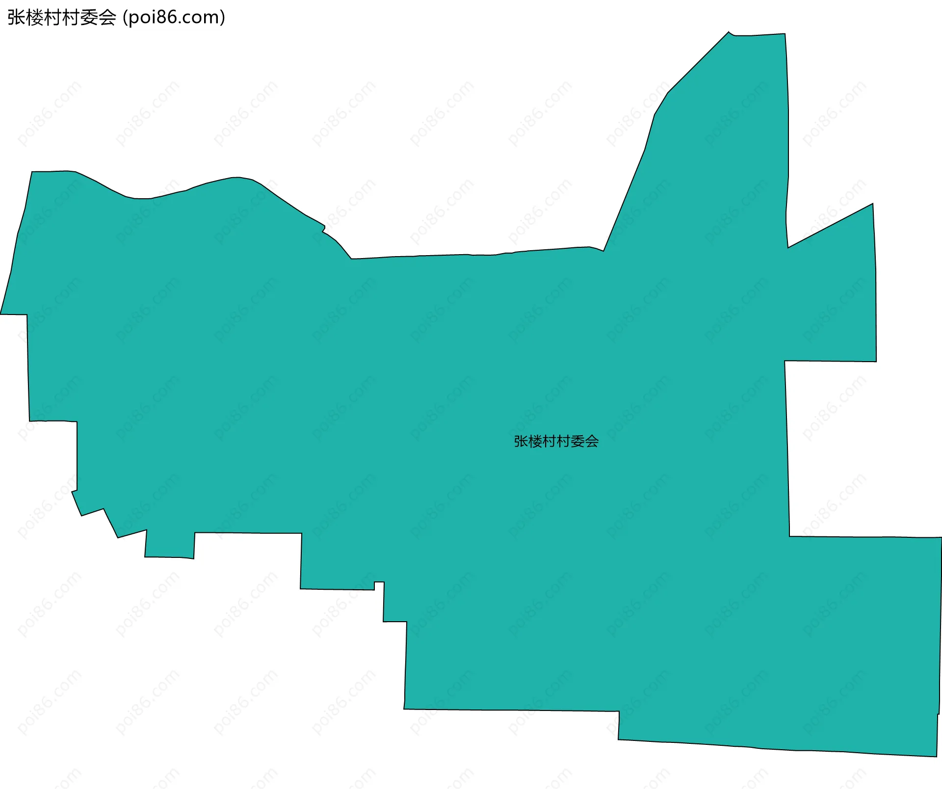 张楼村村委会边界地图