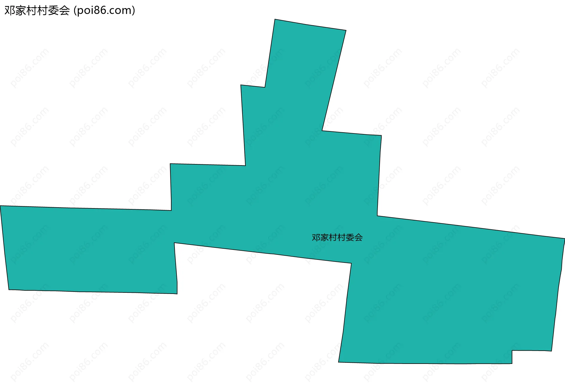 邓家村村委会边界地图