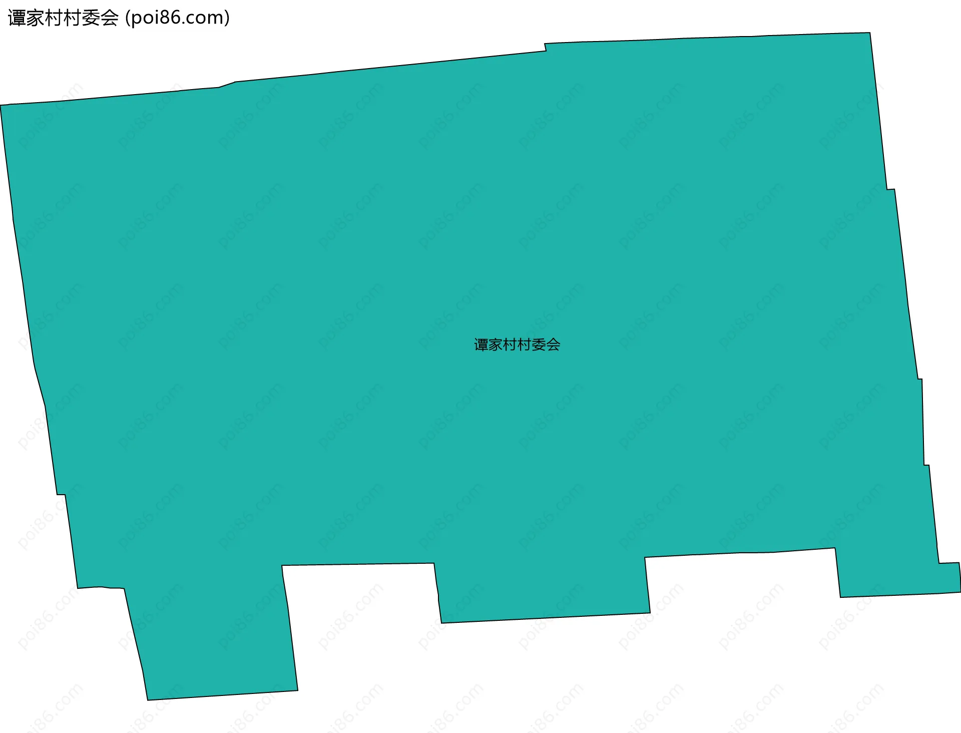 谭家村村委会边界地图