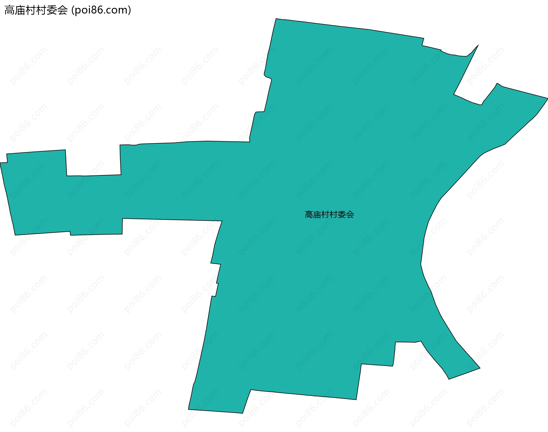 高庙村村委会边界地图