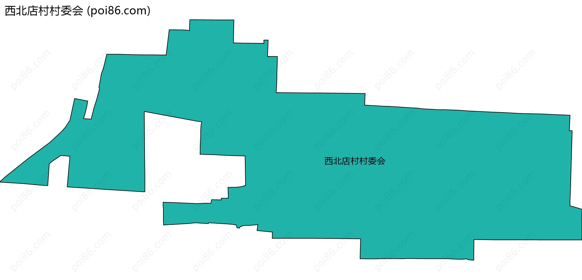 西北店村村委会边界地图