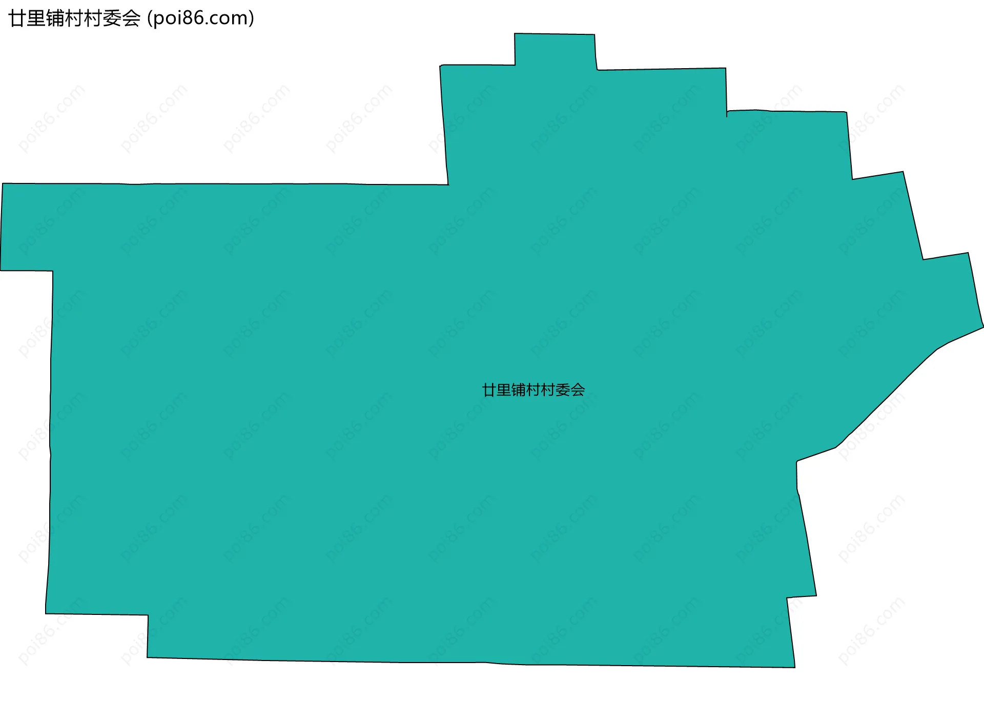 廿里铺村村委会边界地图