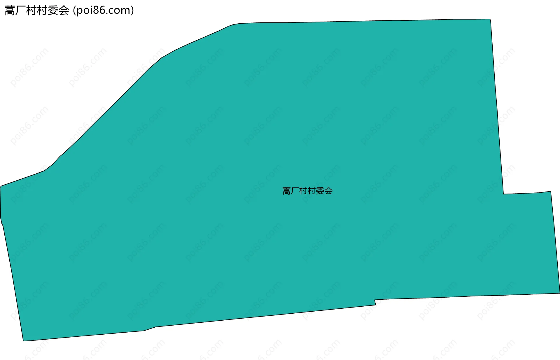 蒿厂村村委会边界地图