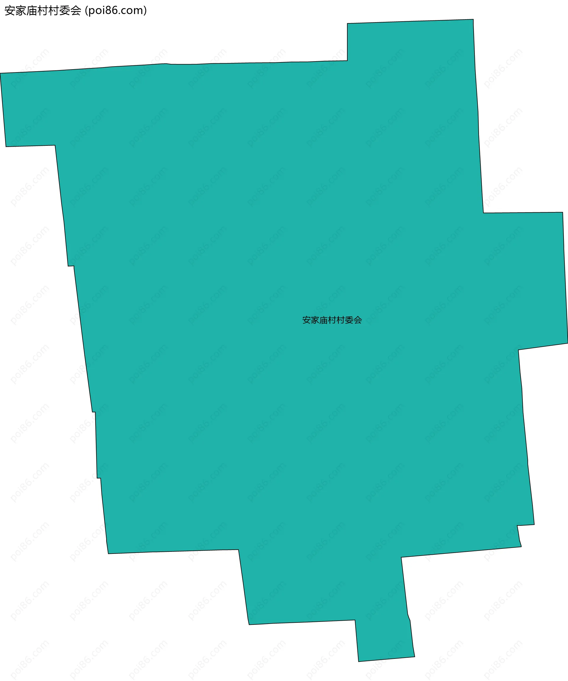 安家庙村村委会边界地图