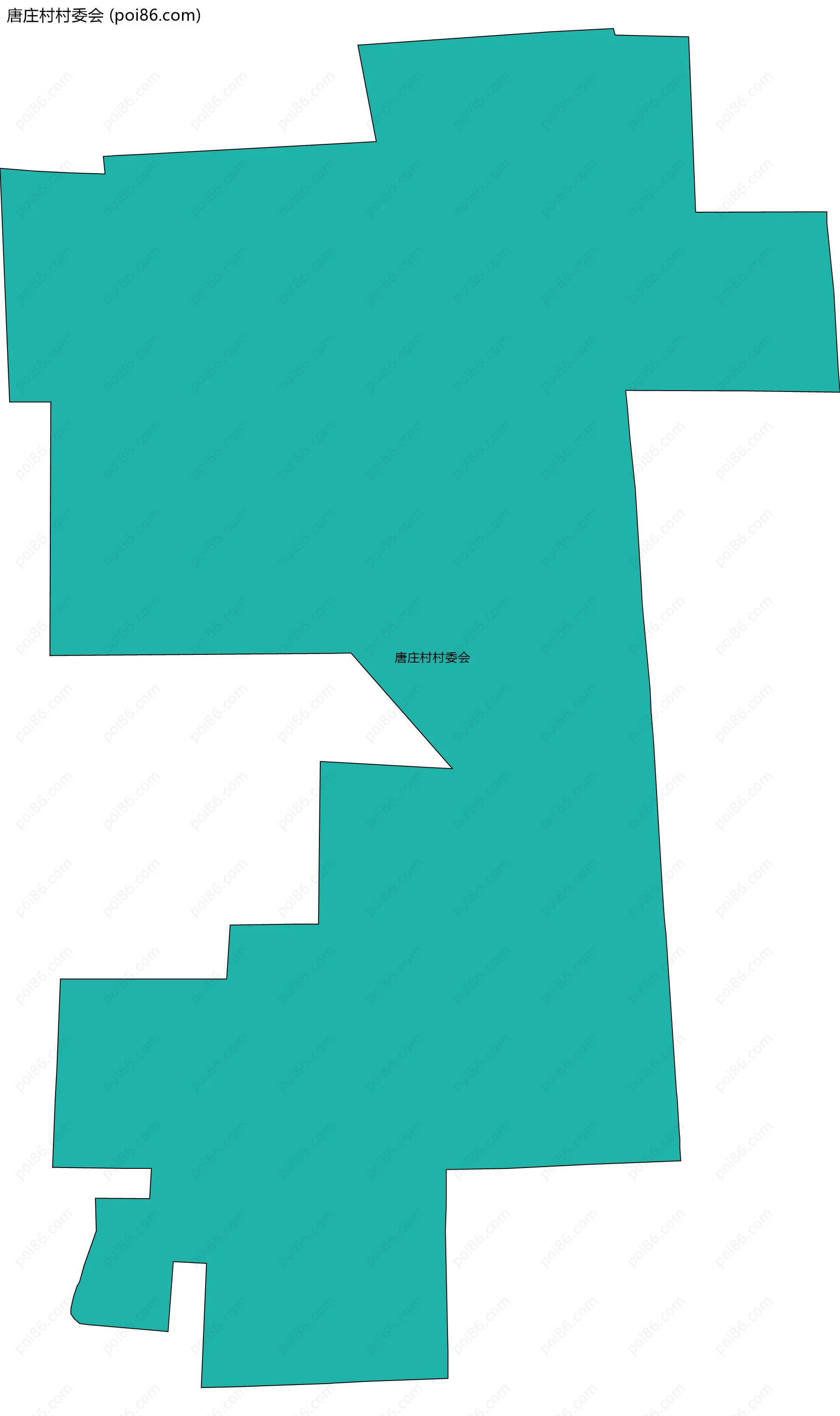 唐庄村村委会边界地图