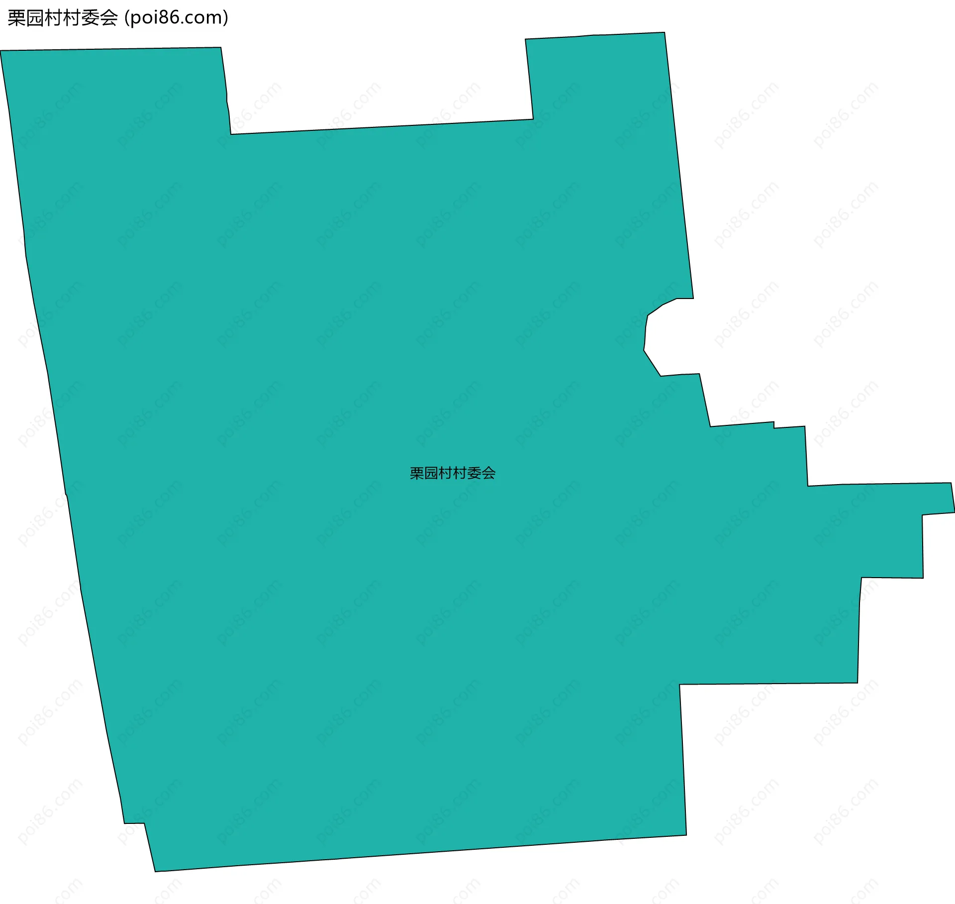 栗园村村委会边界地图
