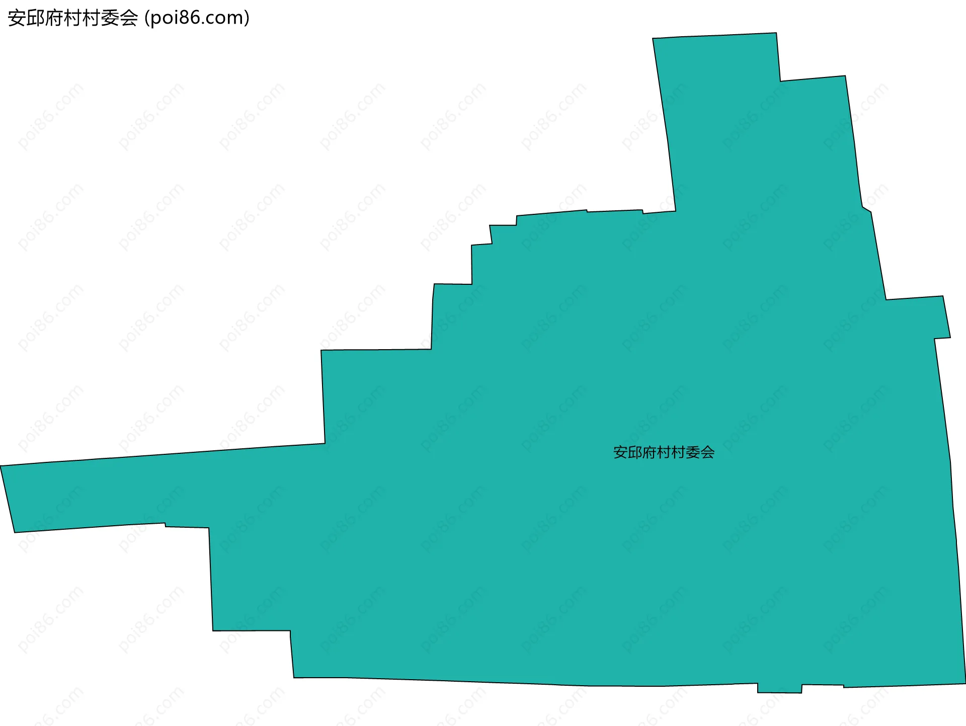 安邱府村村委会边界地图