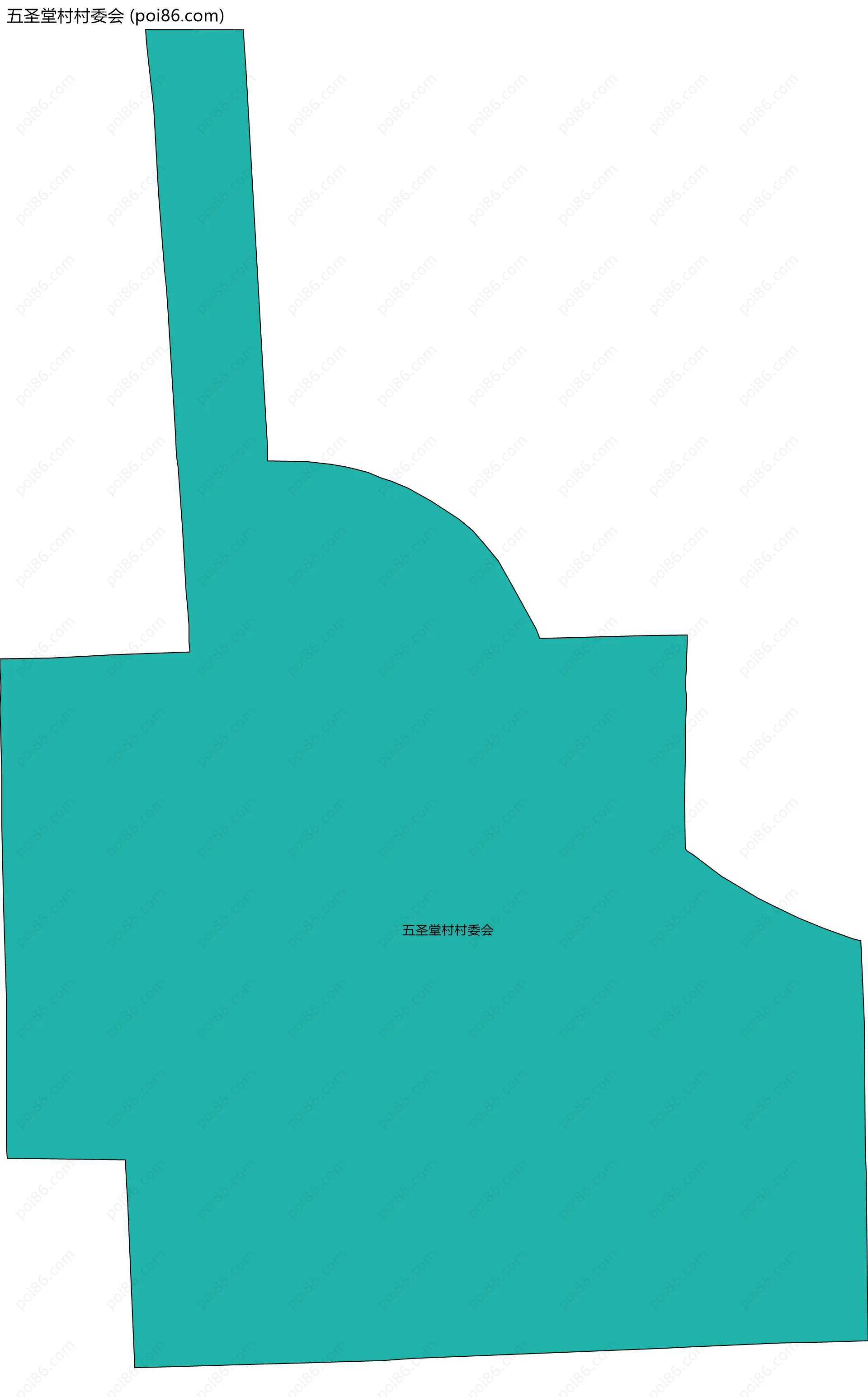 五圣堂村村委会边界地图