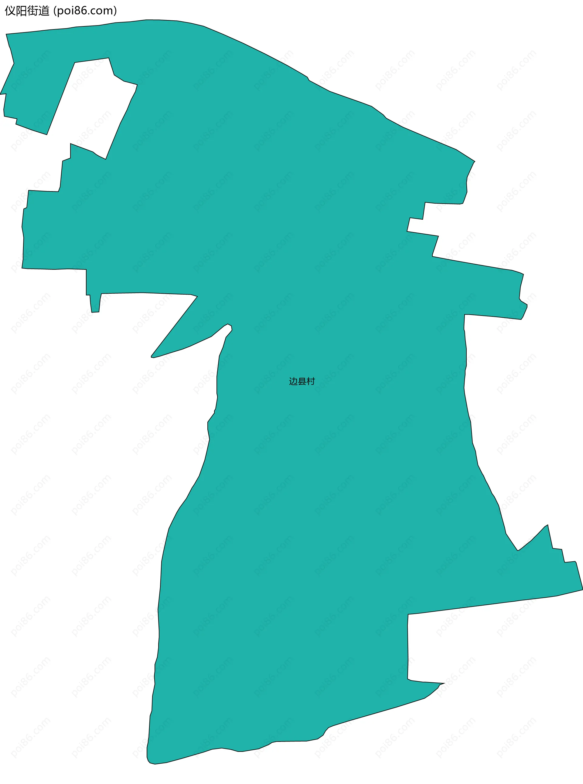 仪阳街道边界地图(五级行政区划)