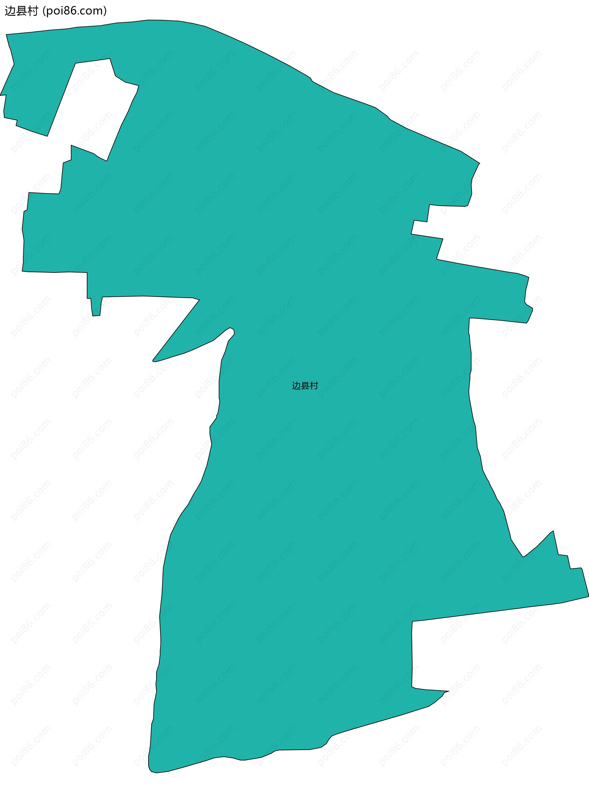 边县村边界地图