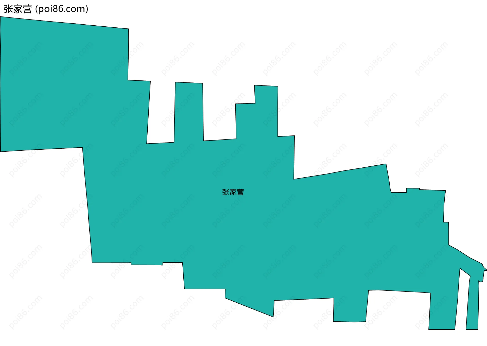 张家营边界地图