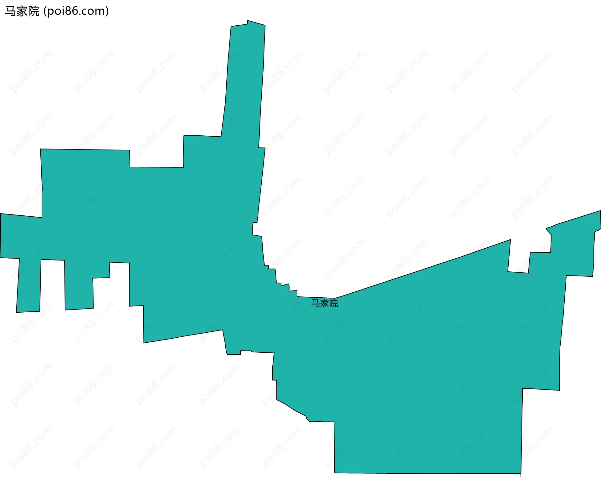 马家院边界地图