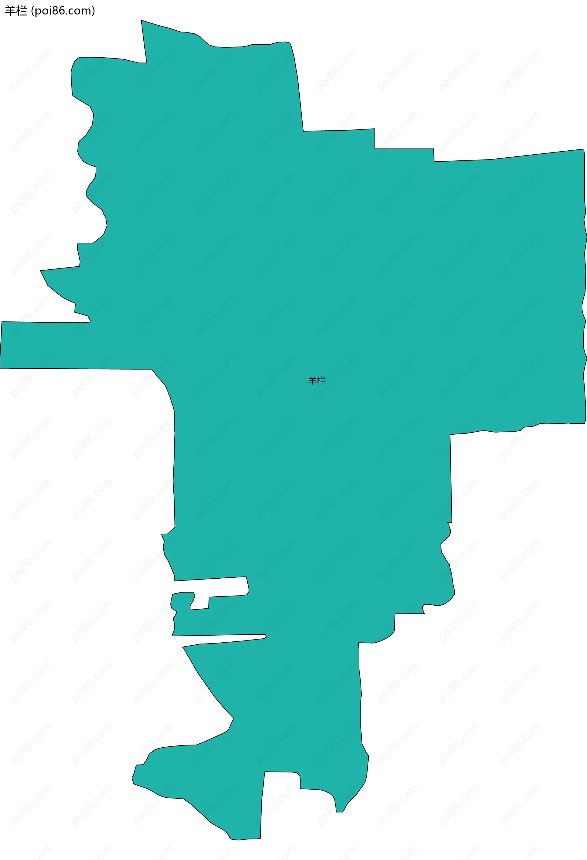 羊栏边界地图