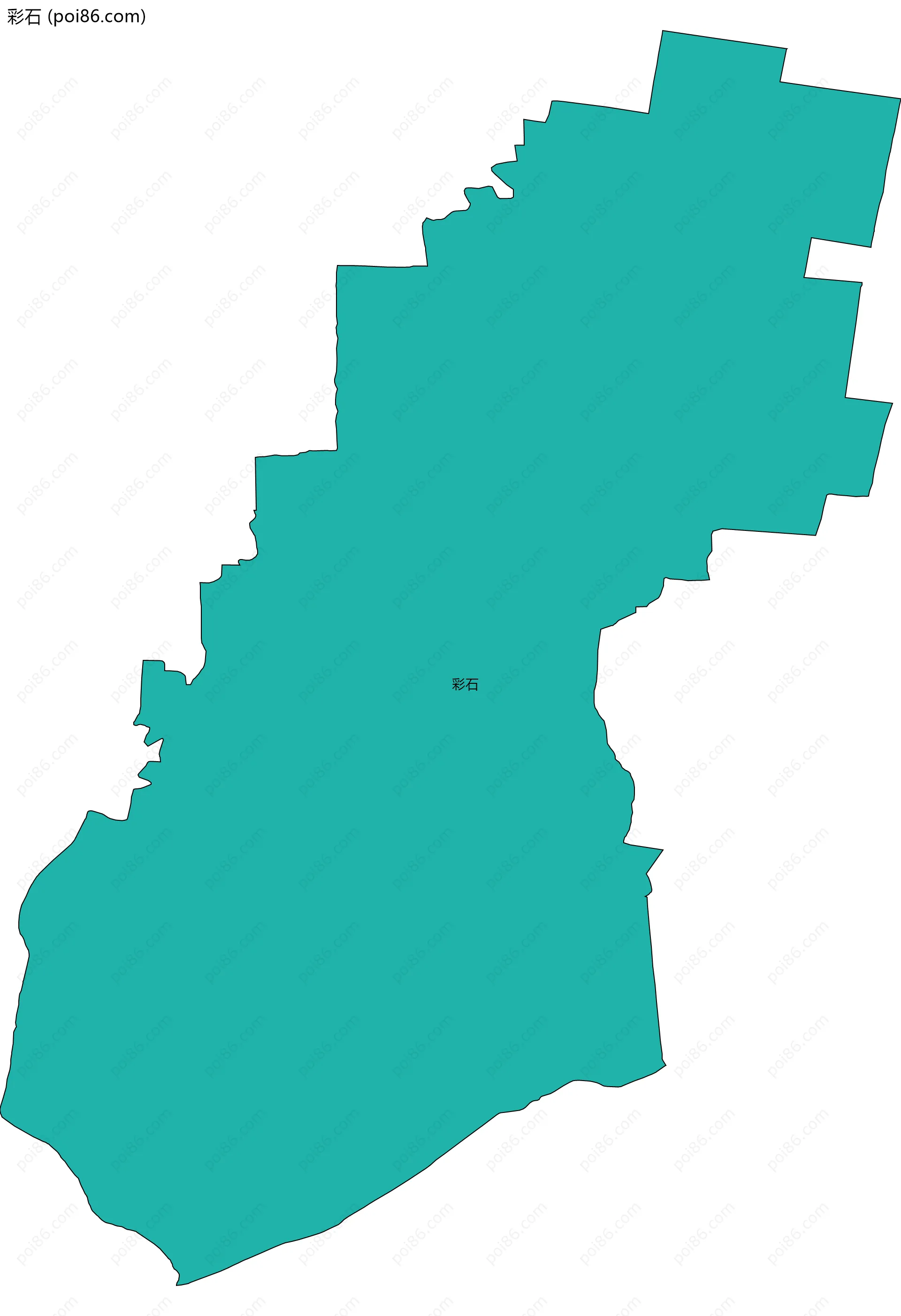 彩石边界地图