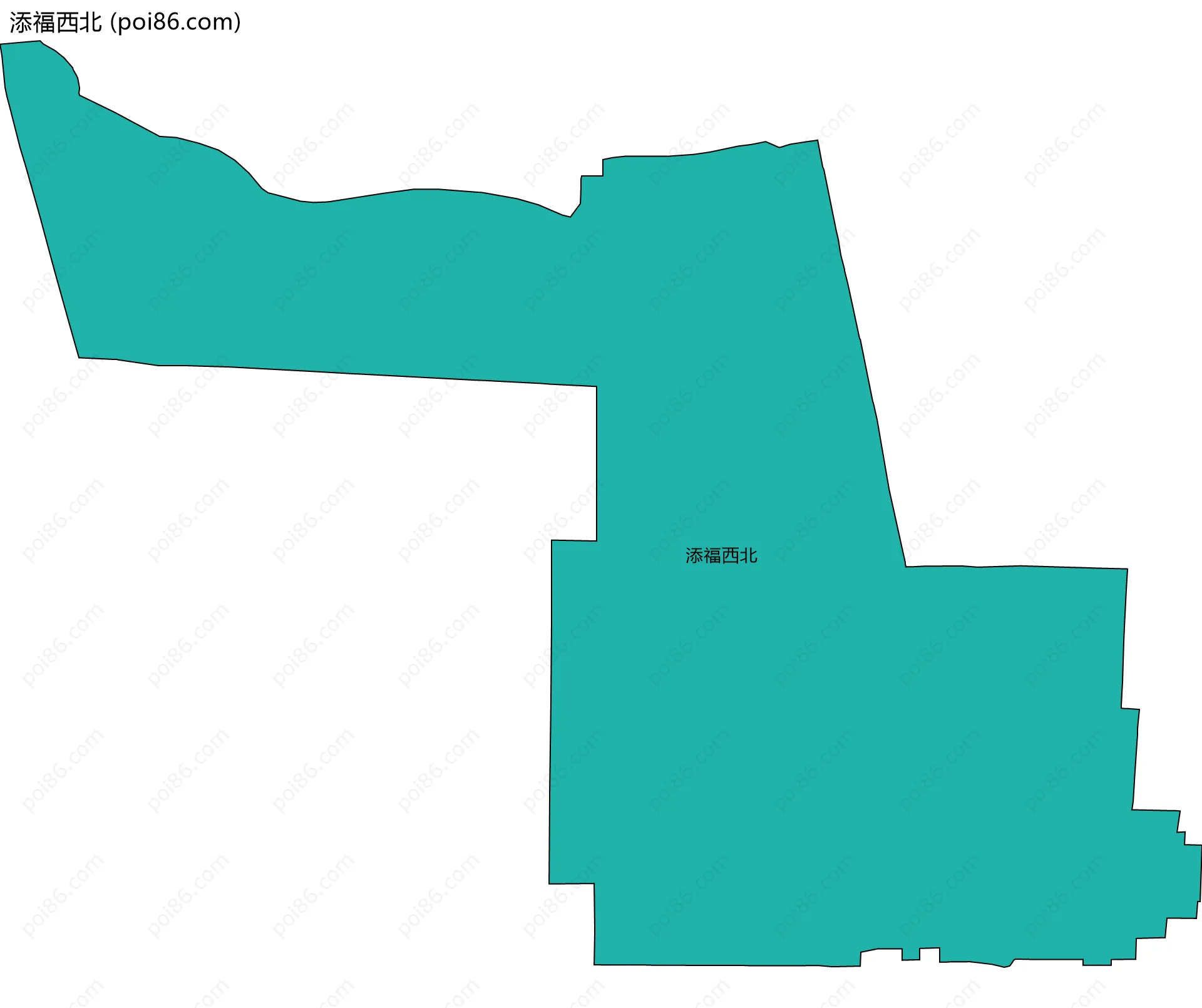 添福西北边界地图
