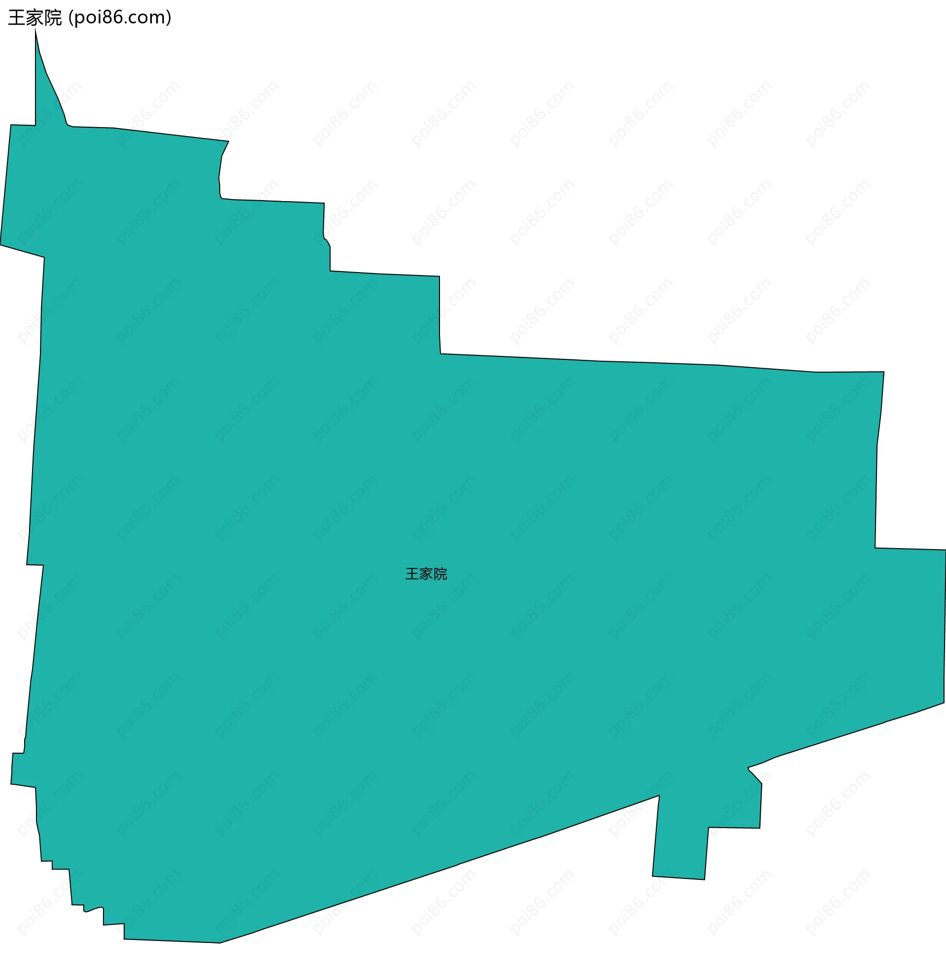 王家院边界地图