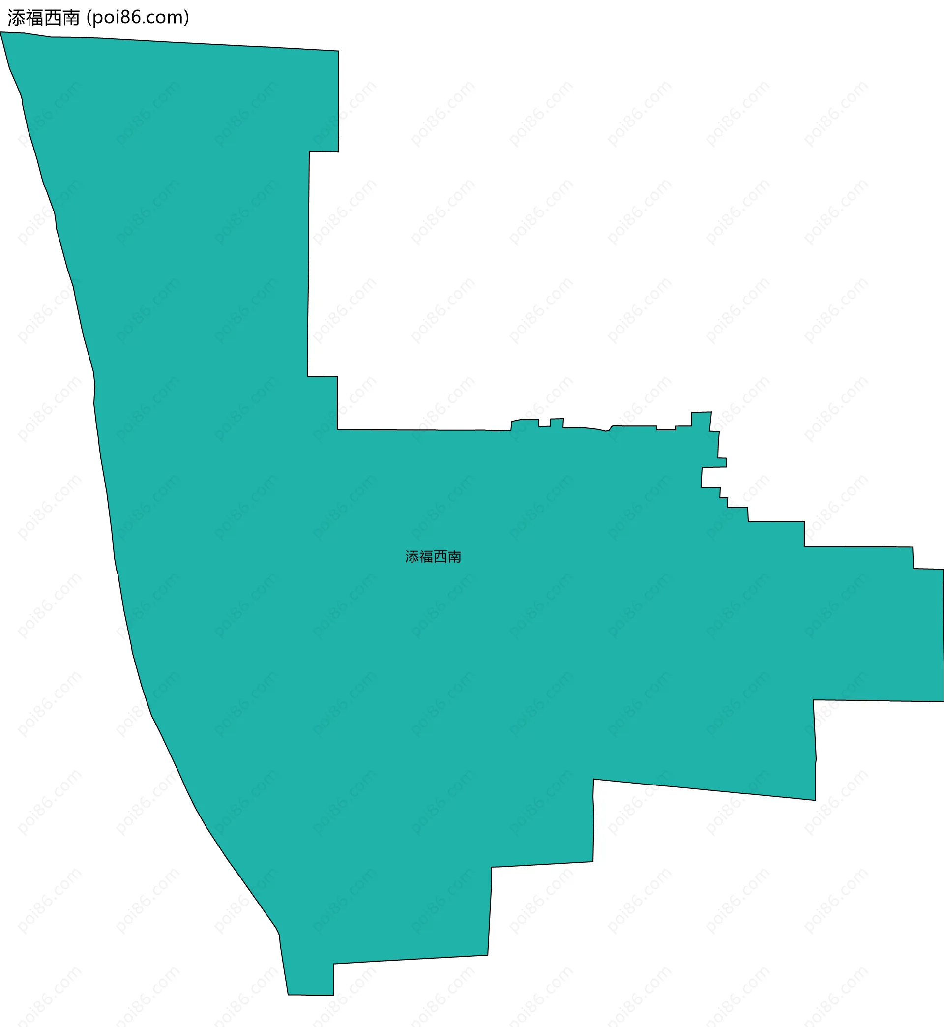 添福西南边界地图