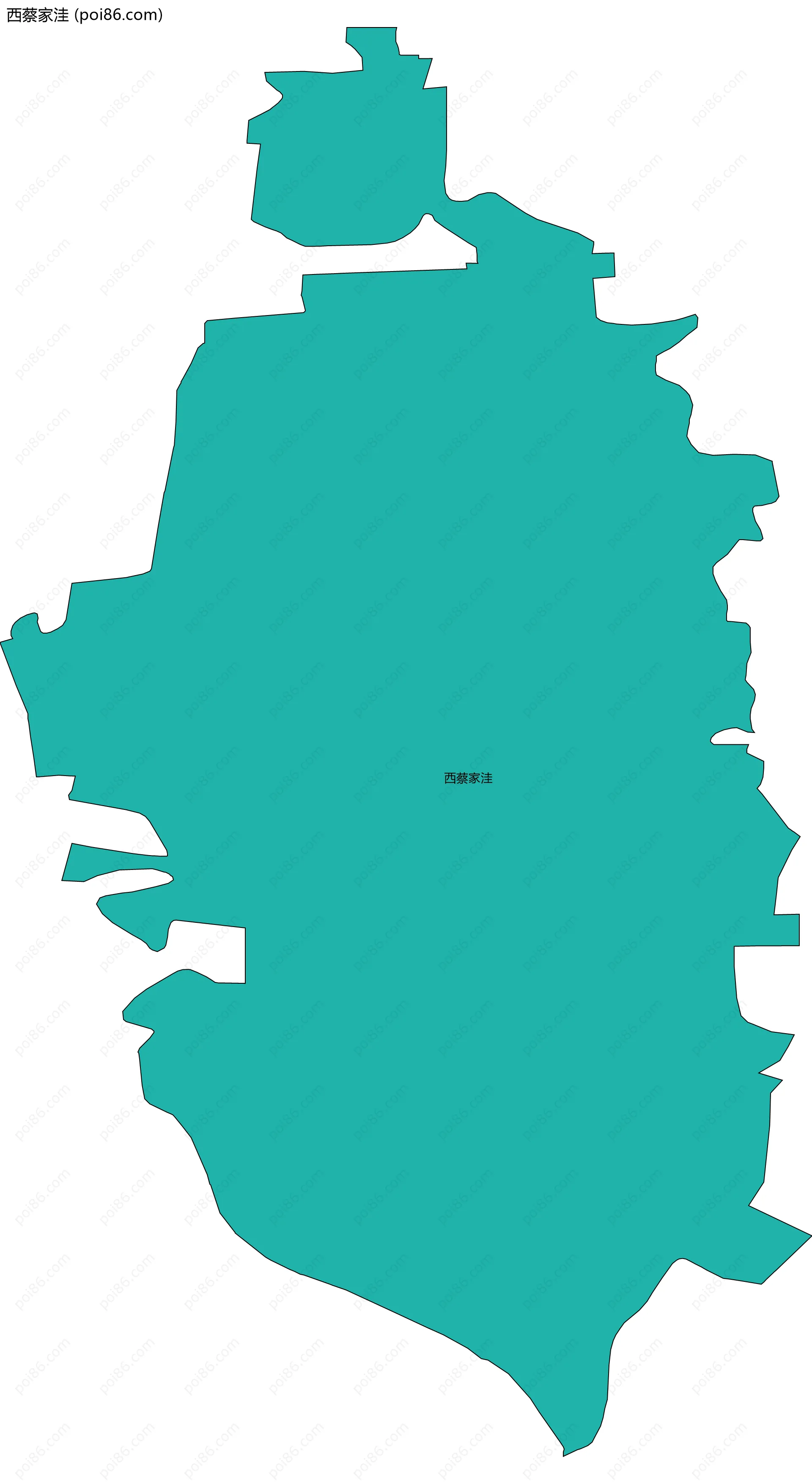 西蔡家洼边界地图