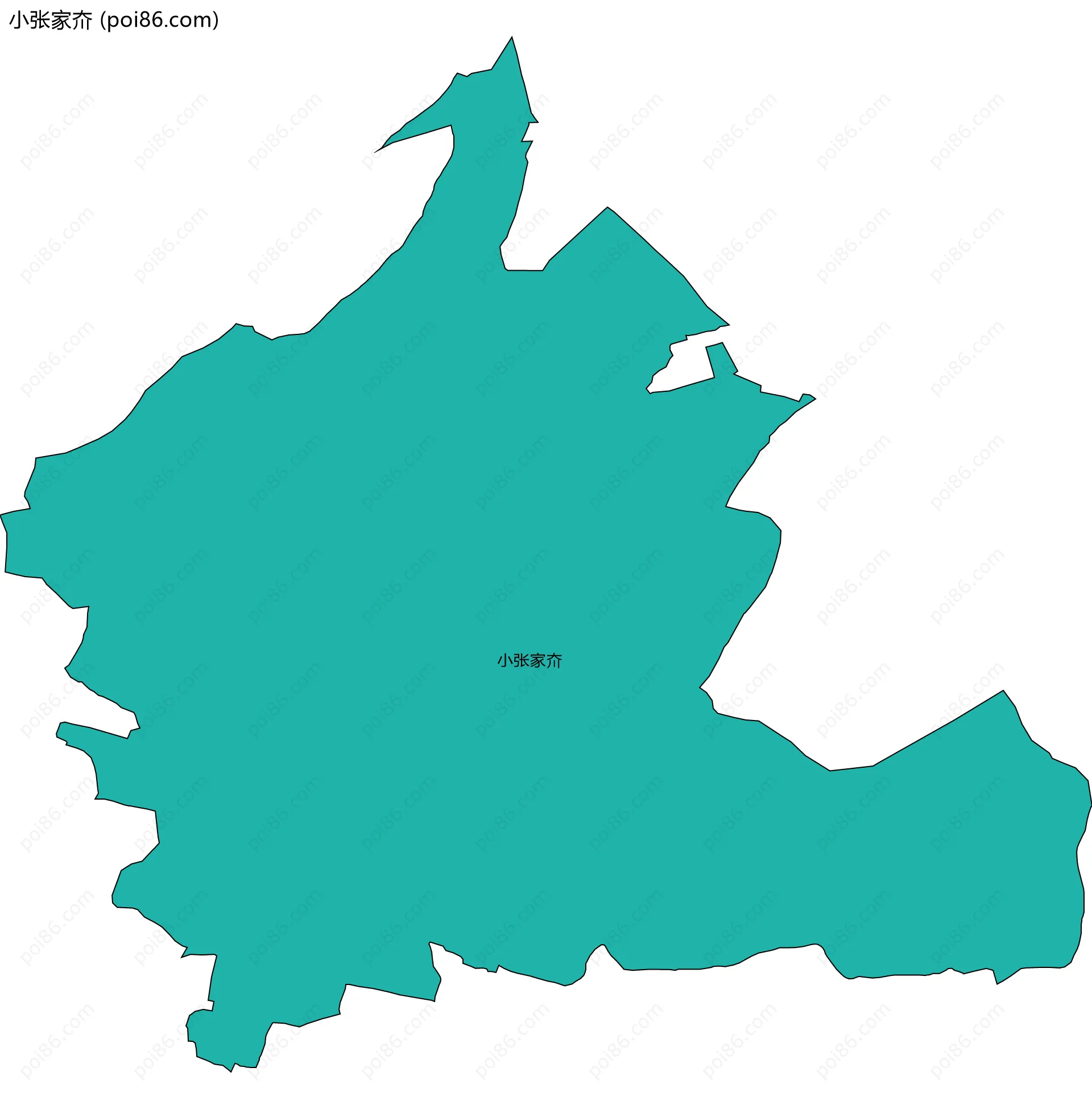 小张家夼边界地图