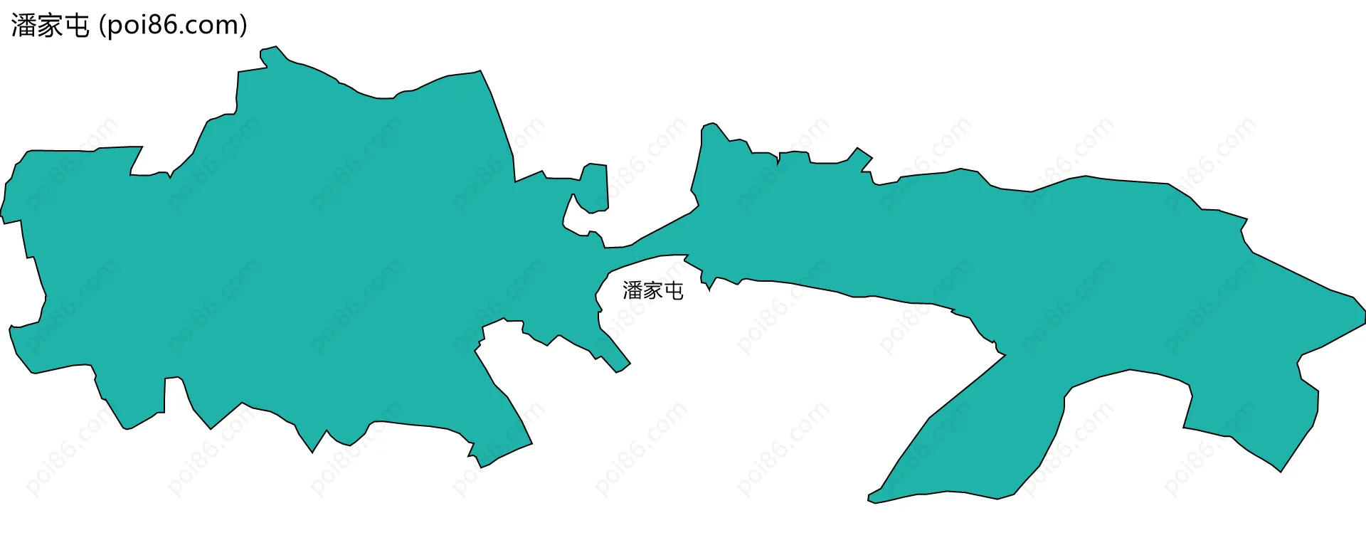 潘家屯边界地图