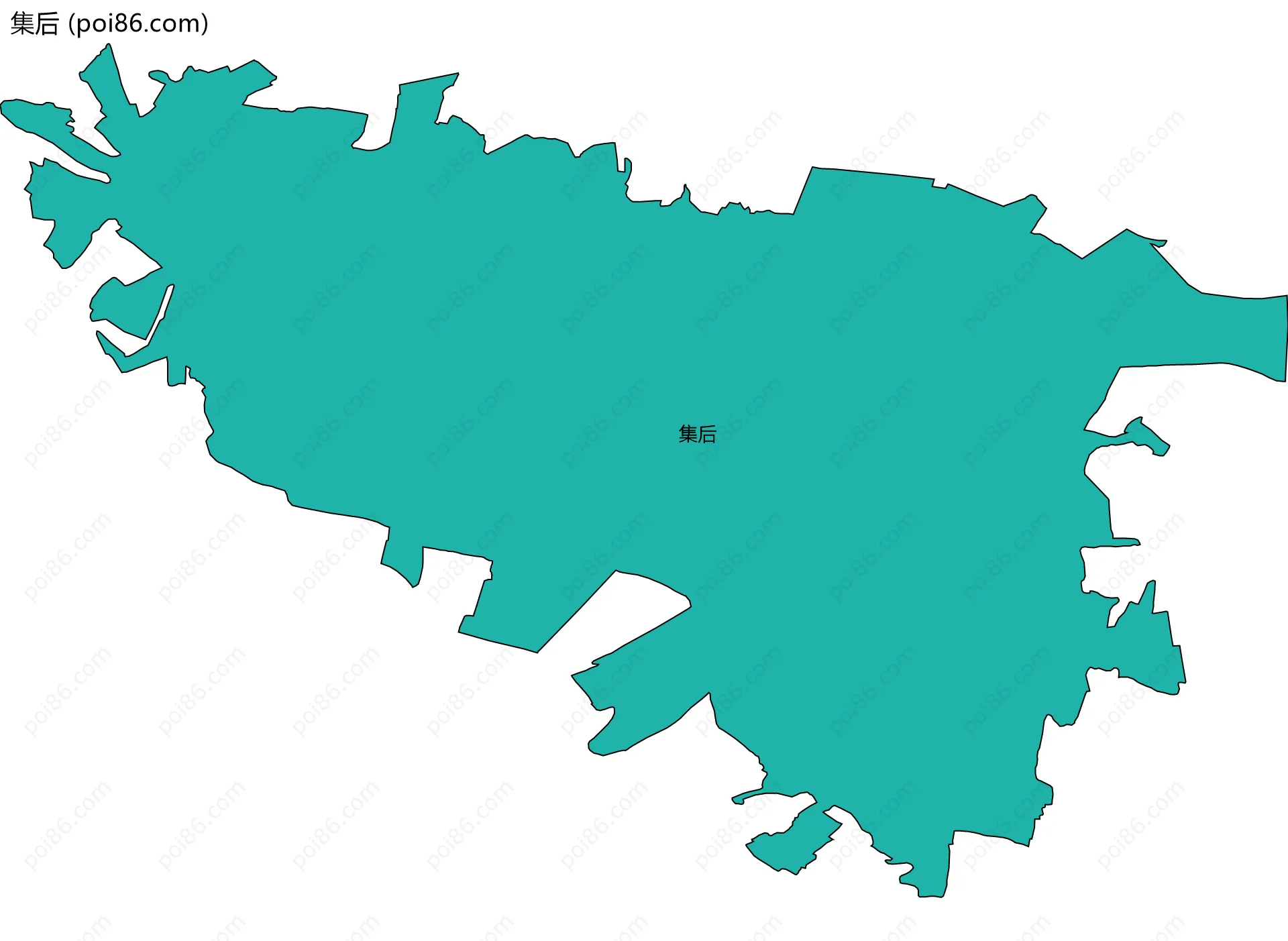 集后边界地图