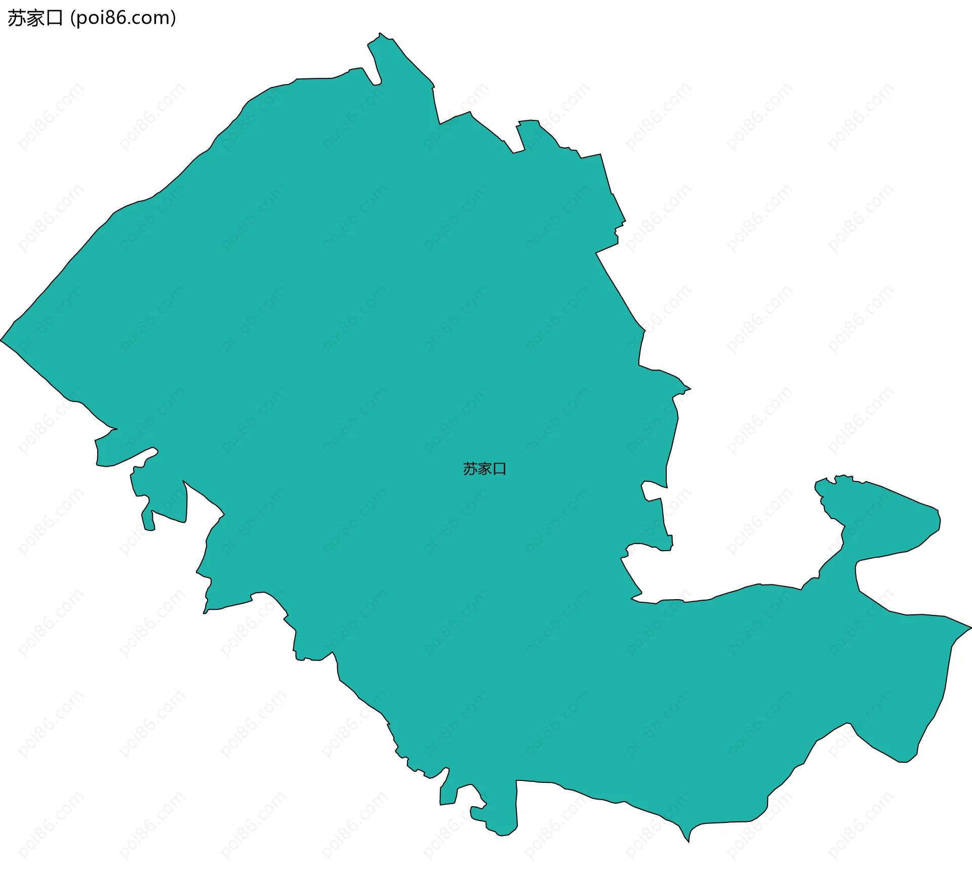 苏家口边界地图