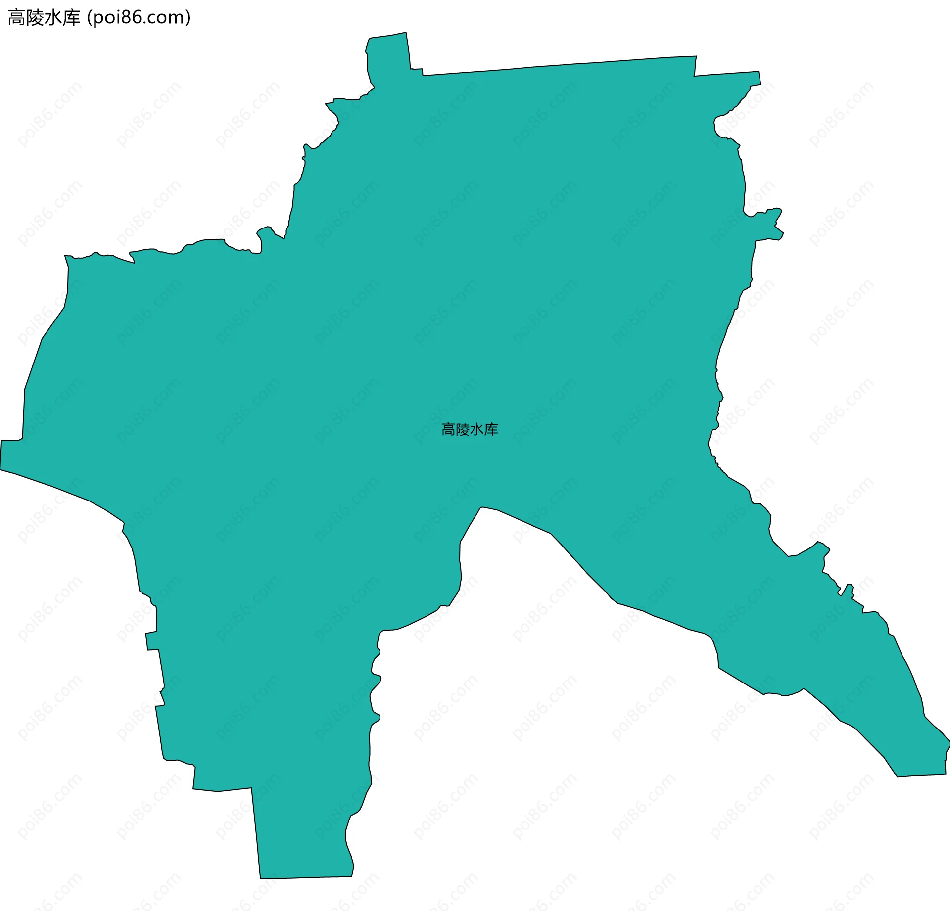 高陵水库边界地图