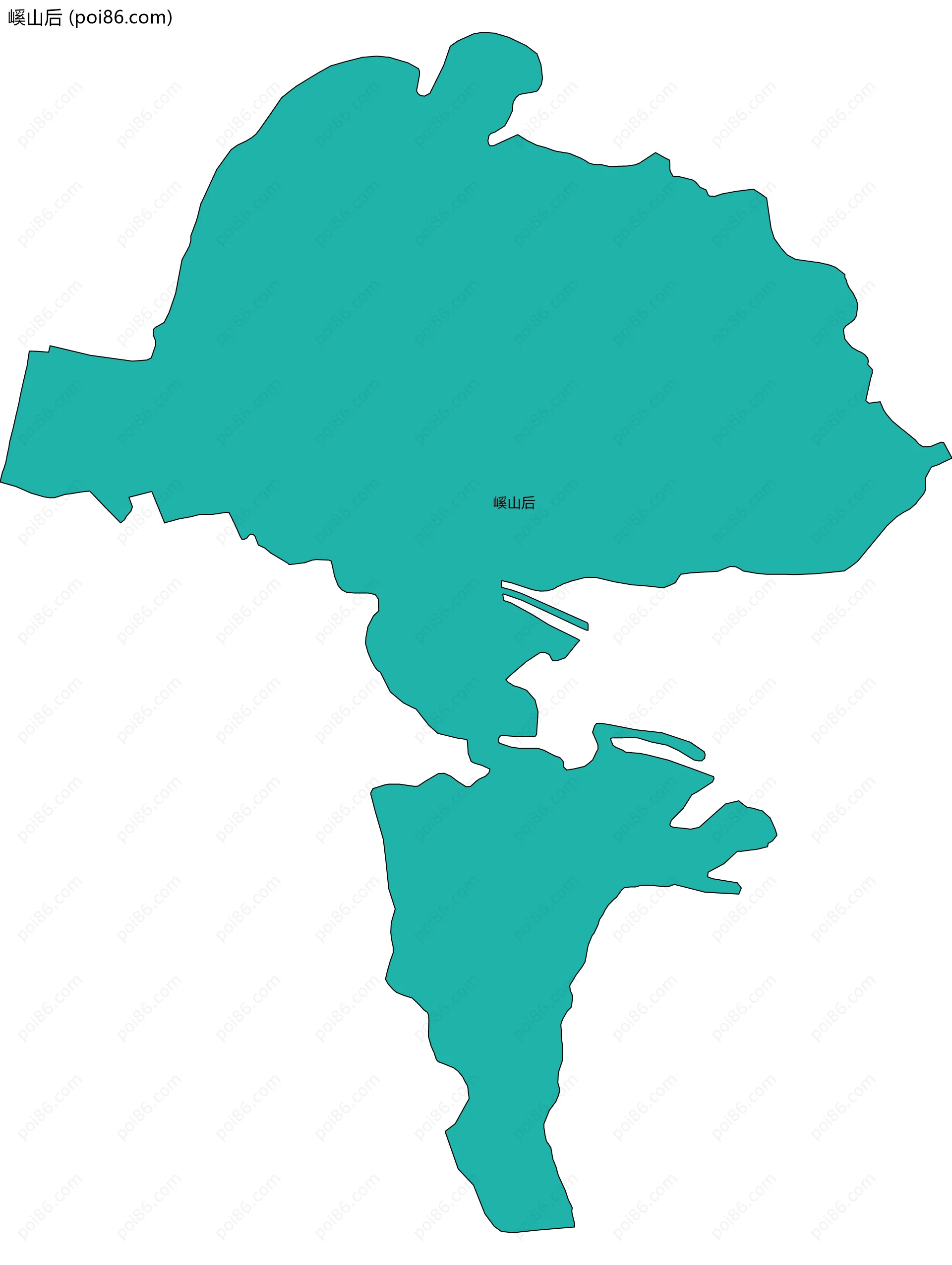 嵠山后边界地图