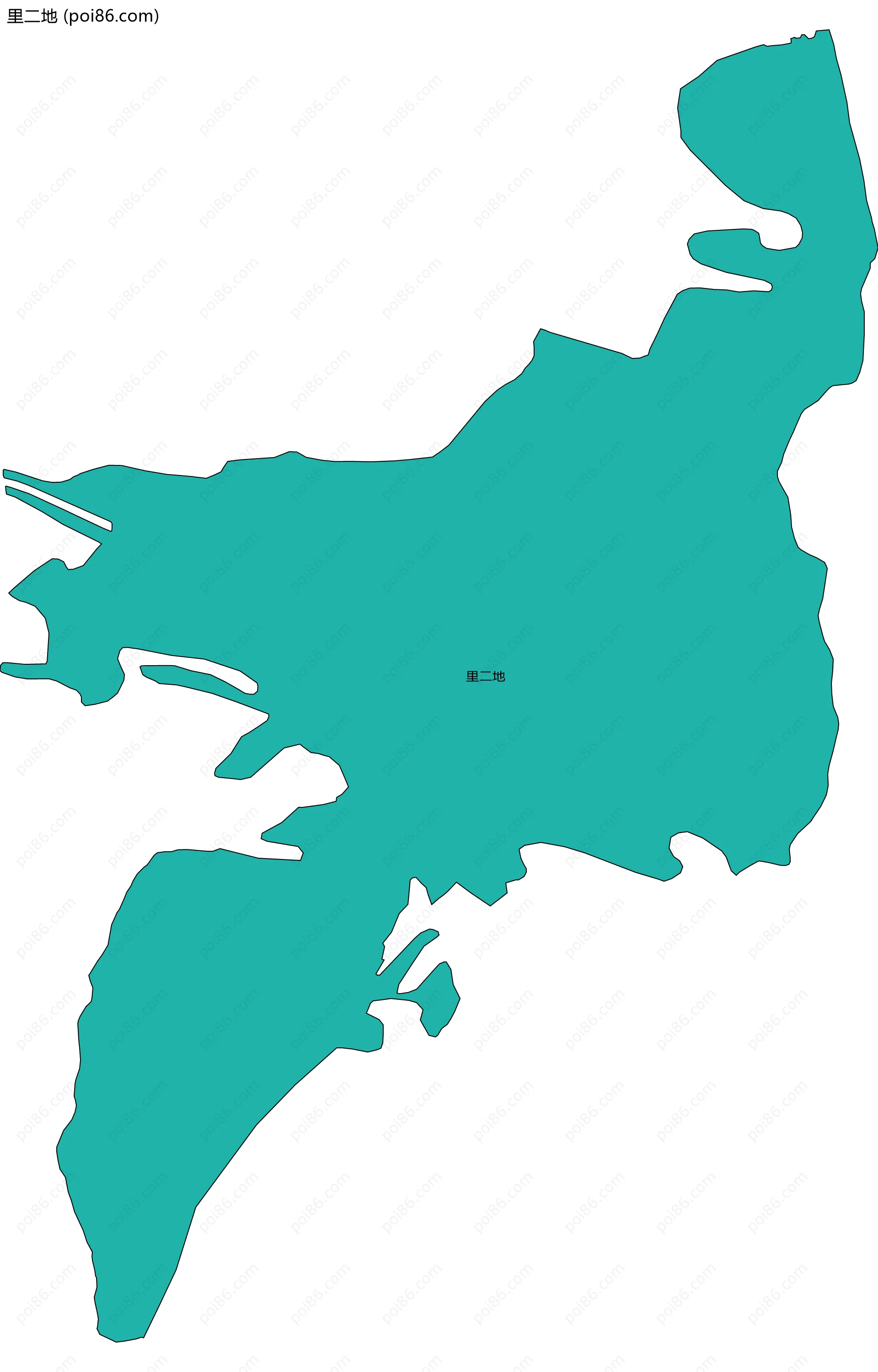 里二地边界地图