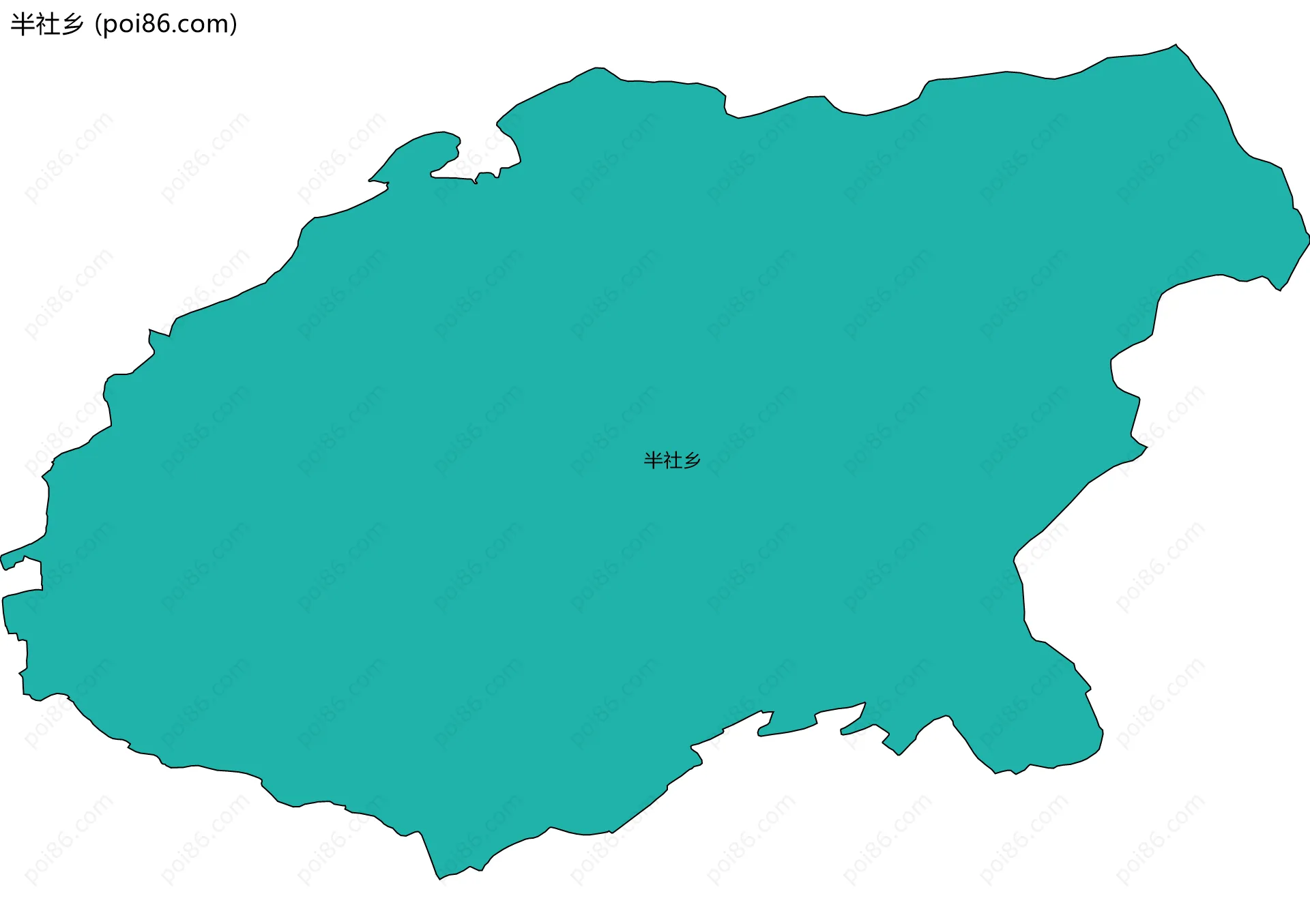 半社乡边界地图