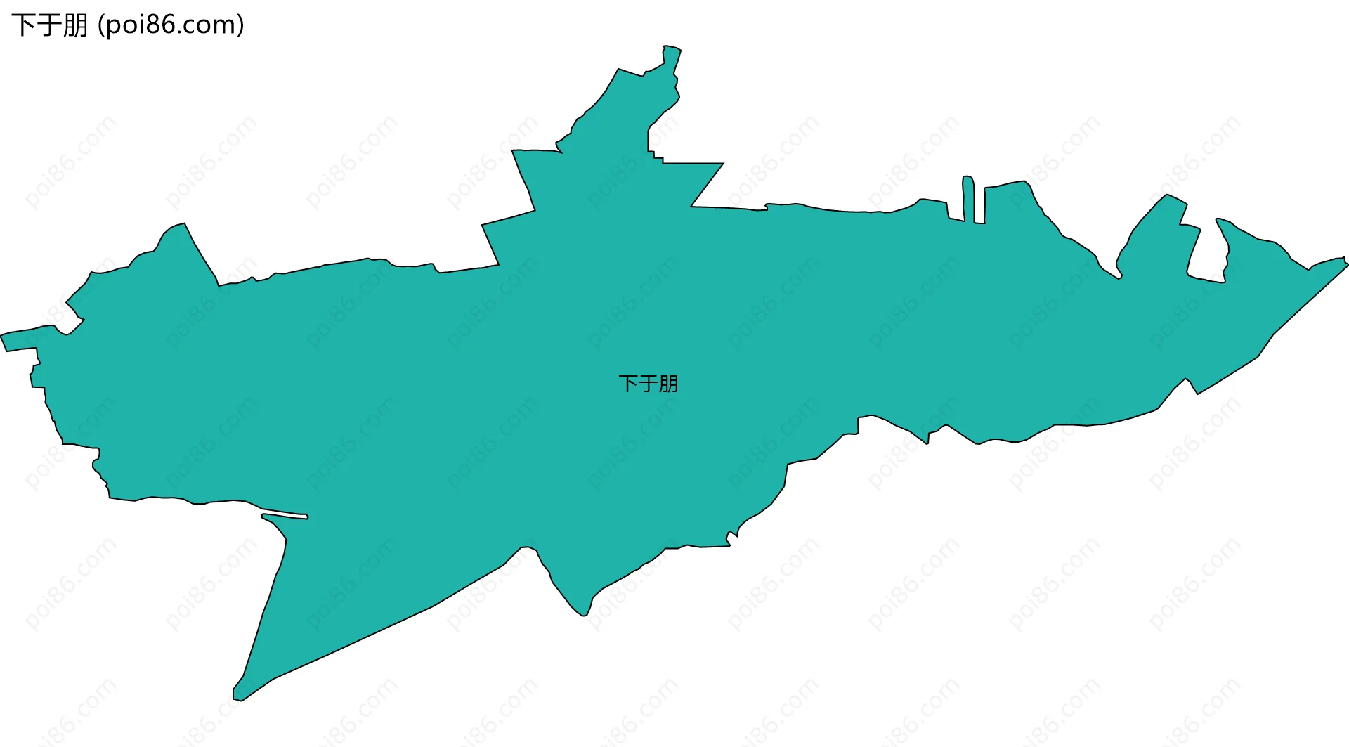 下于朋边界地图