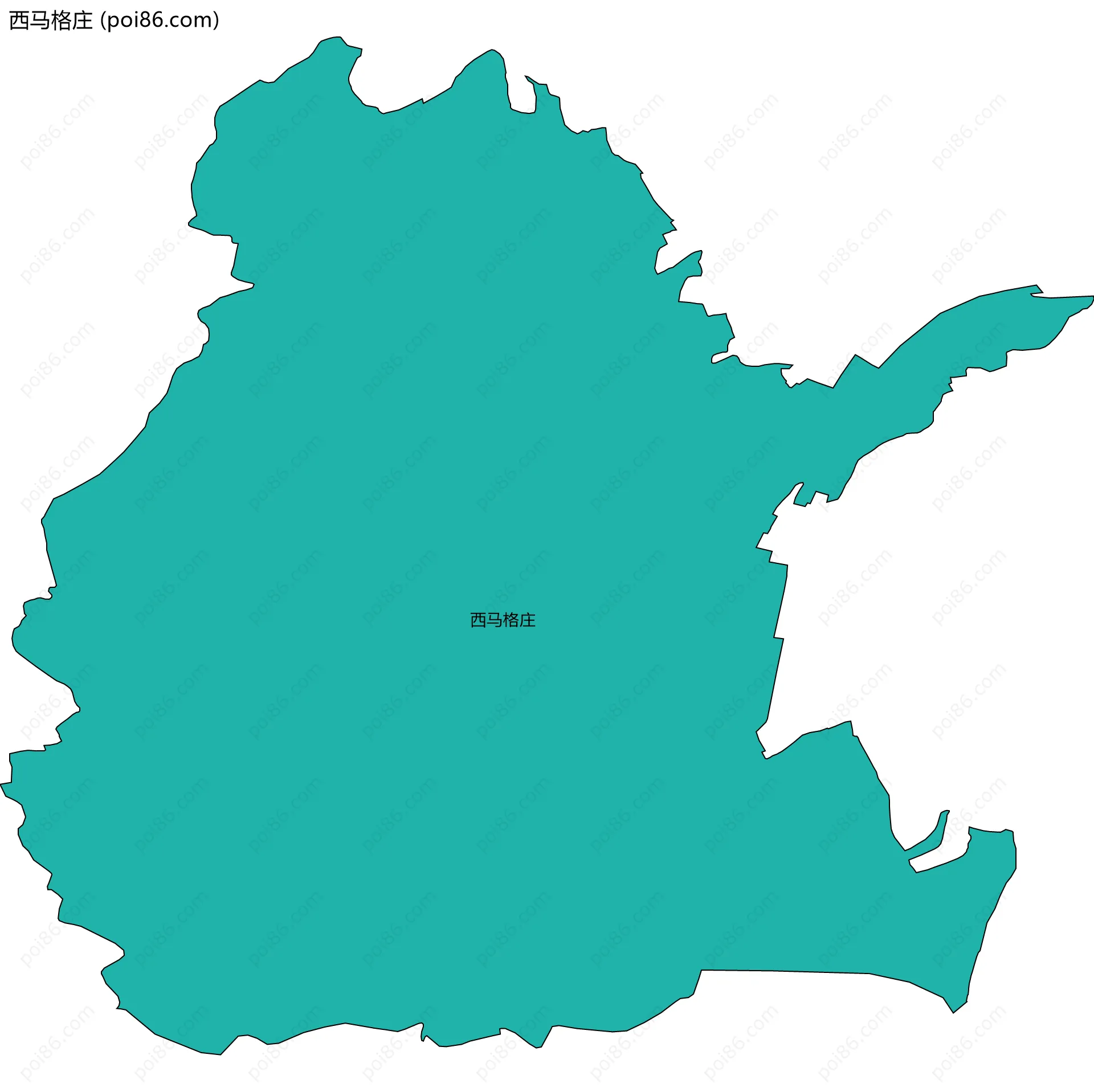 西马格庄边界地图