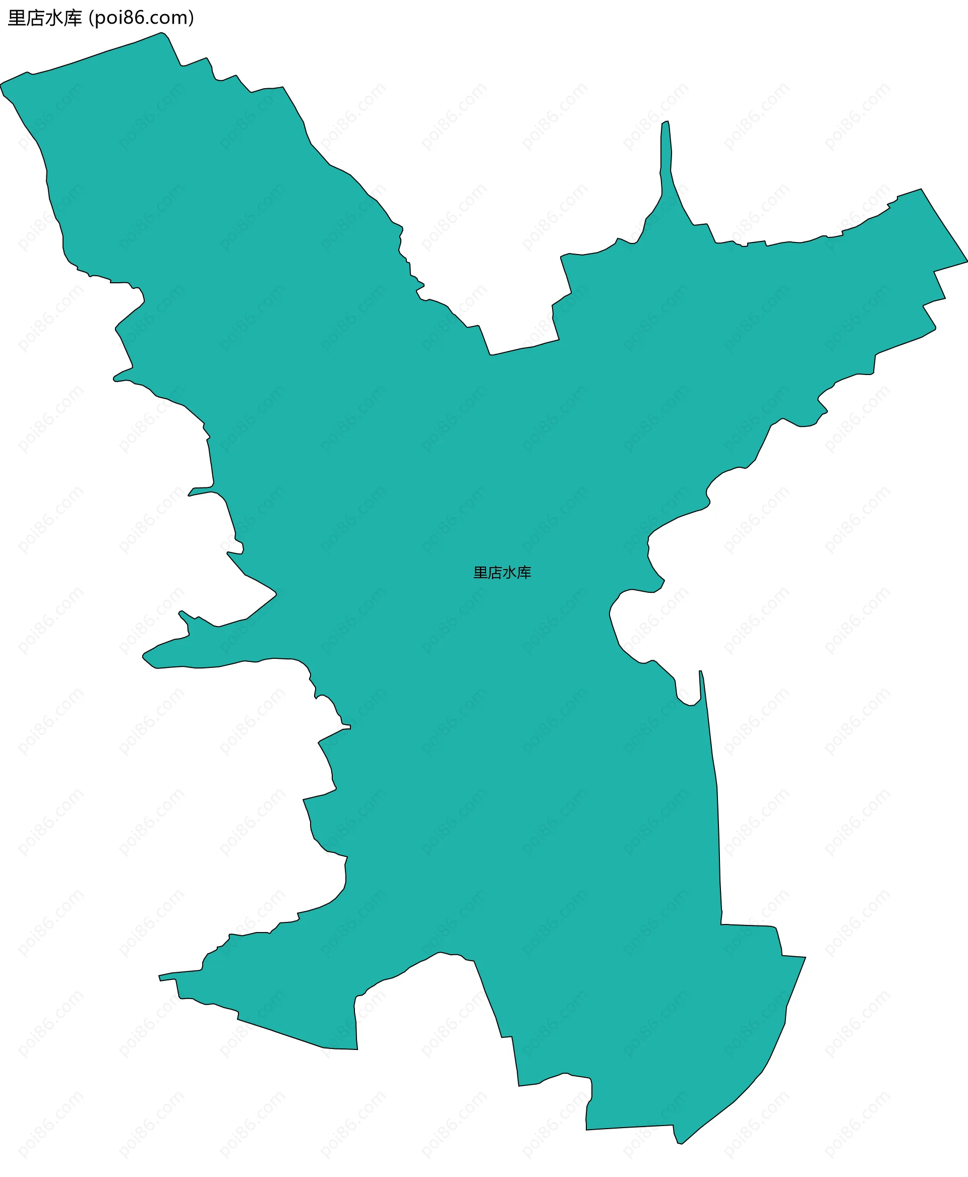 里店水库边界地图