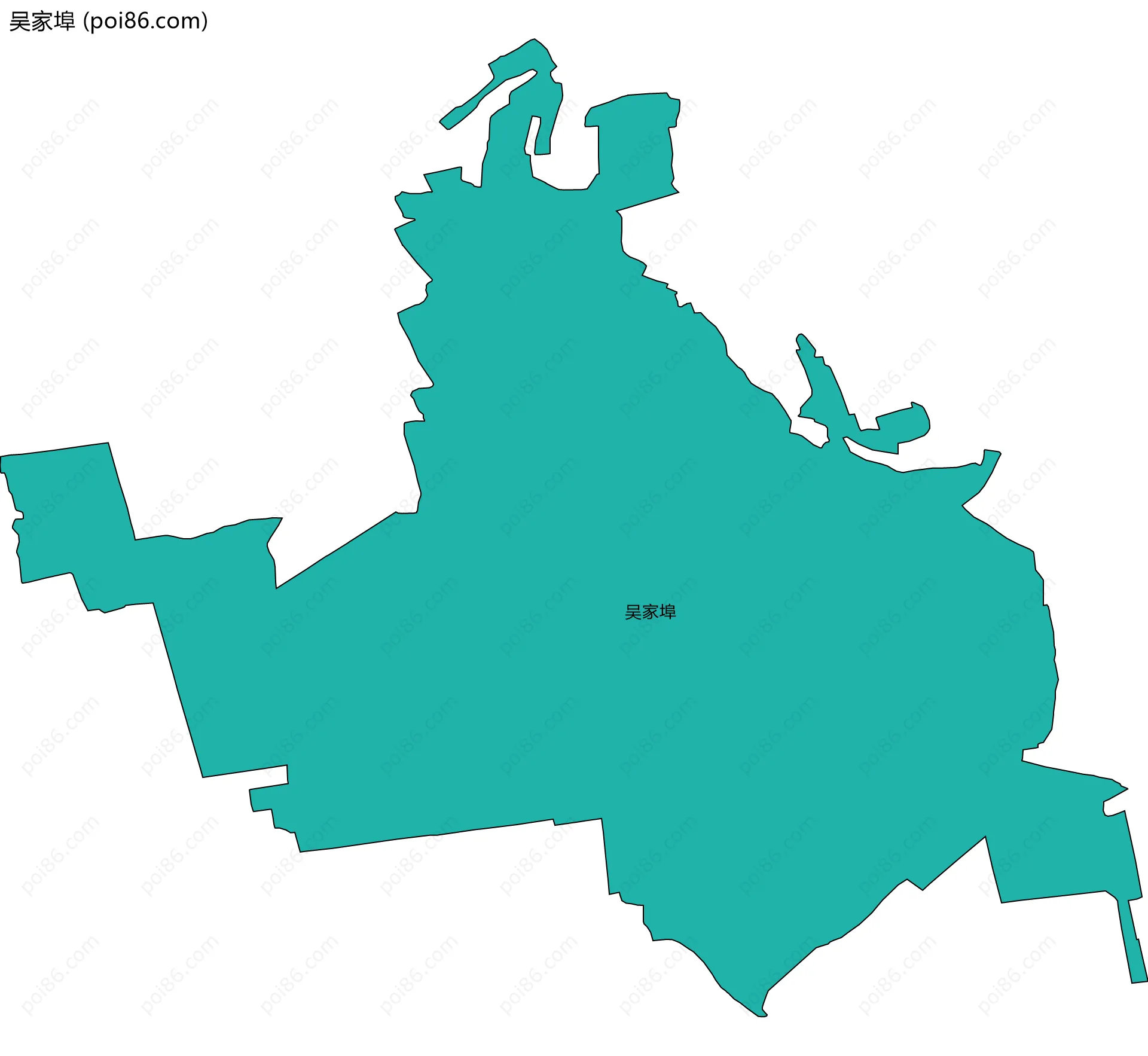 吴家埠边界地图