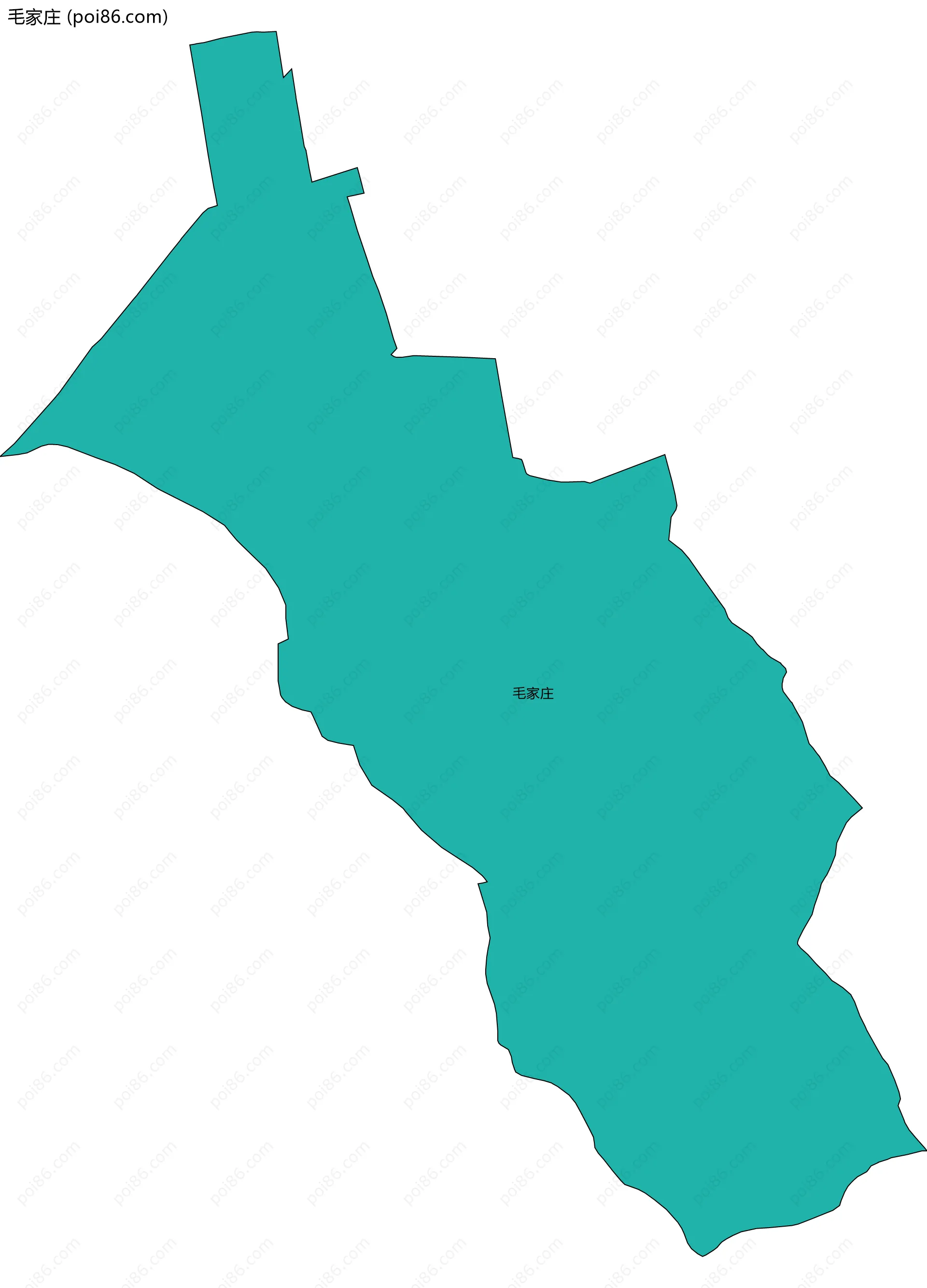 毛家庄边界地图