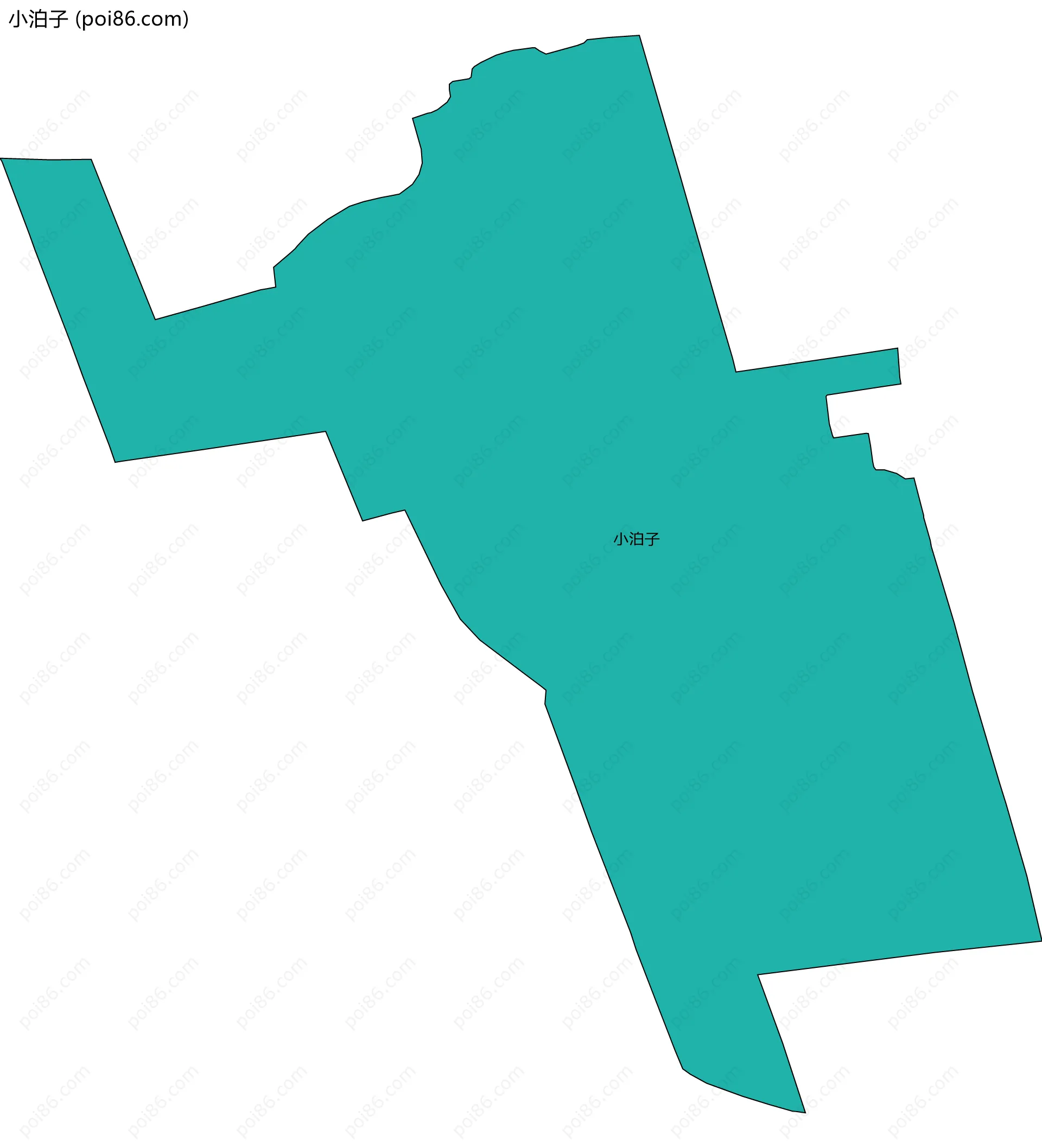 小泊子边界地图