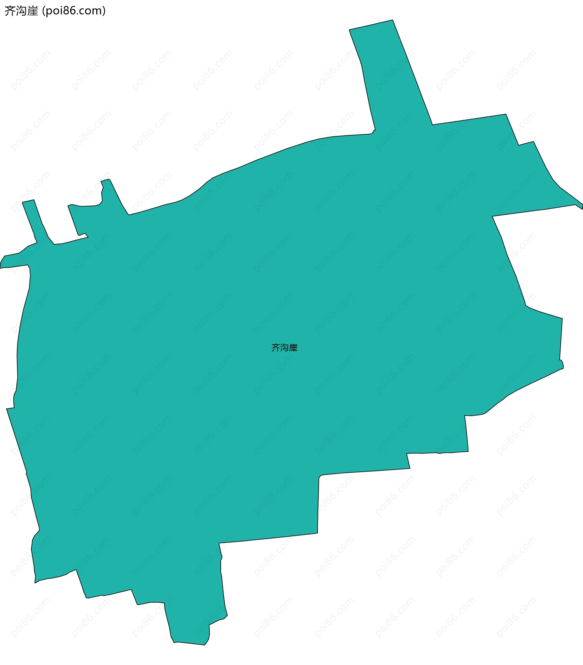 齐沟崖边界地图