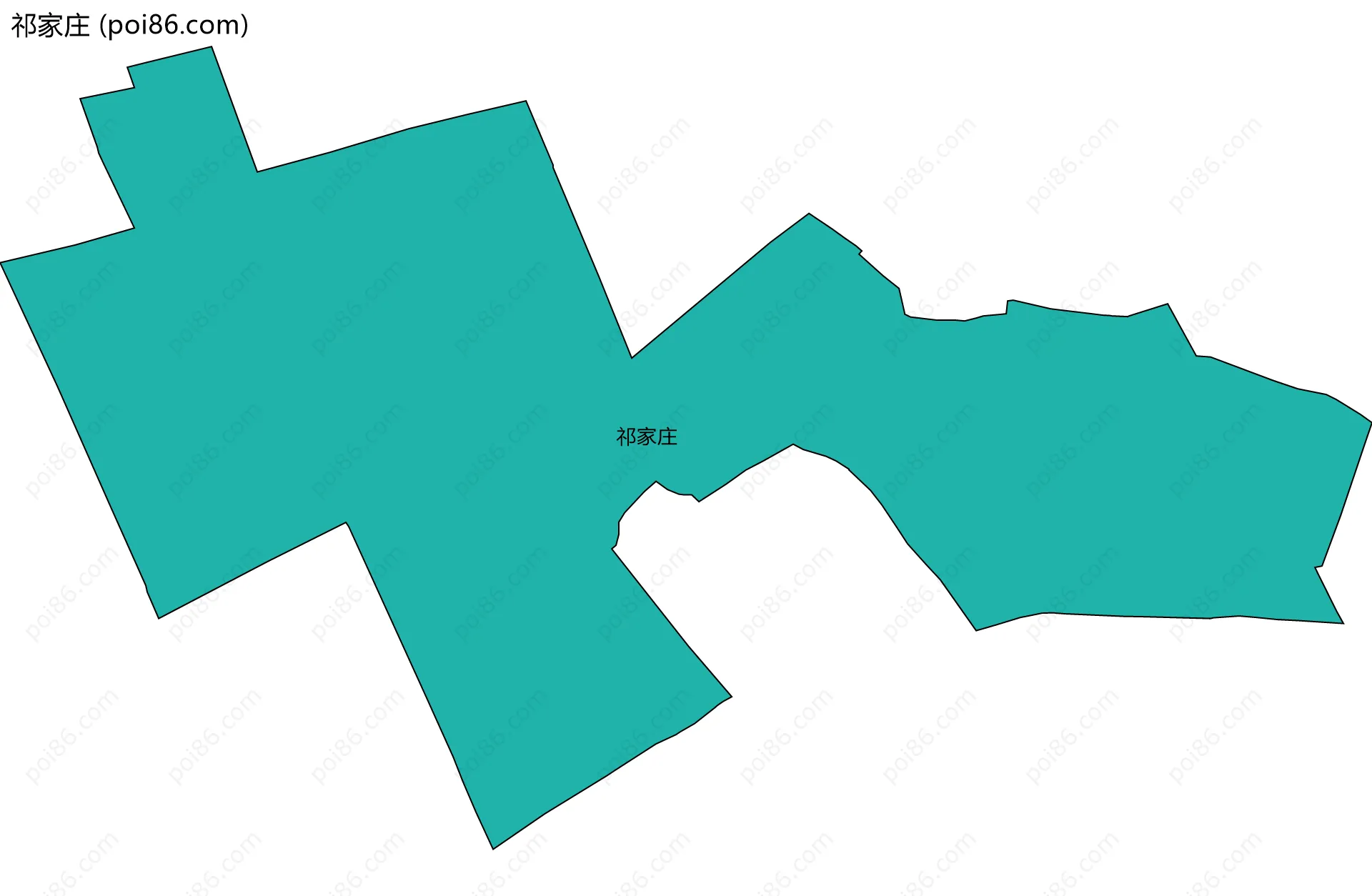 祁家庄边界地图