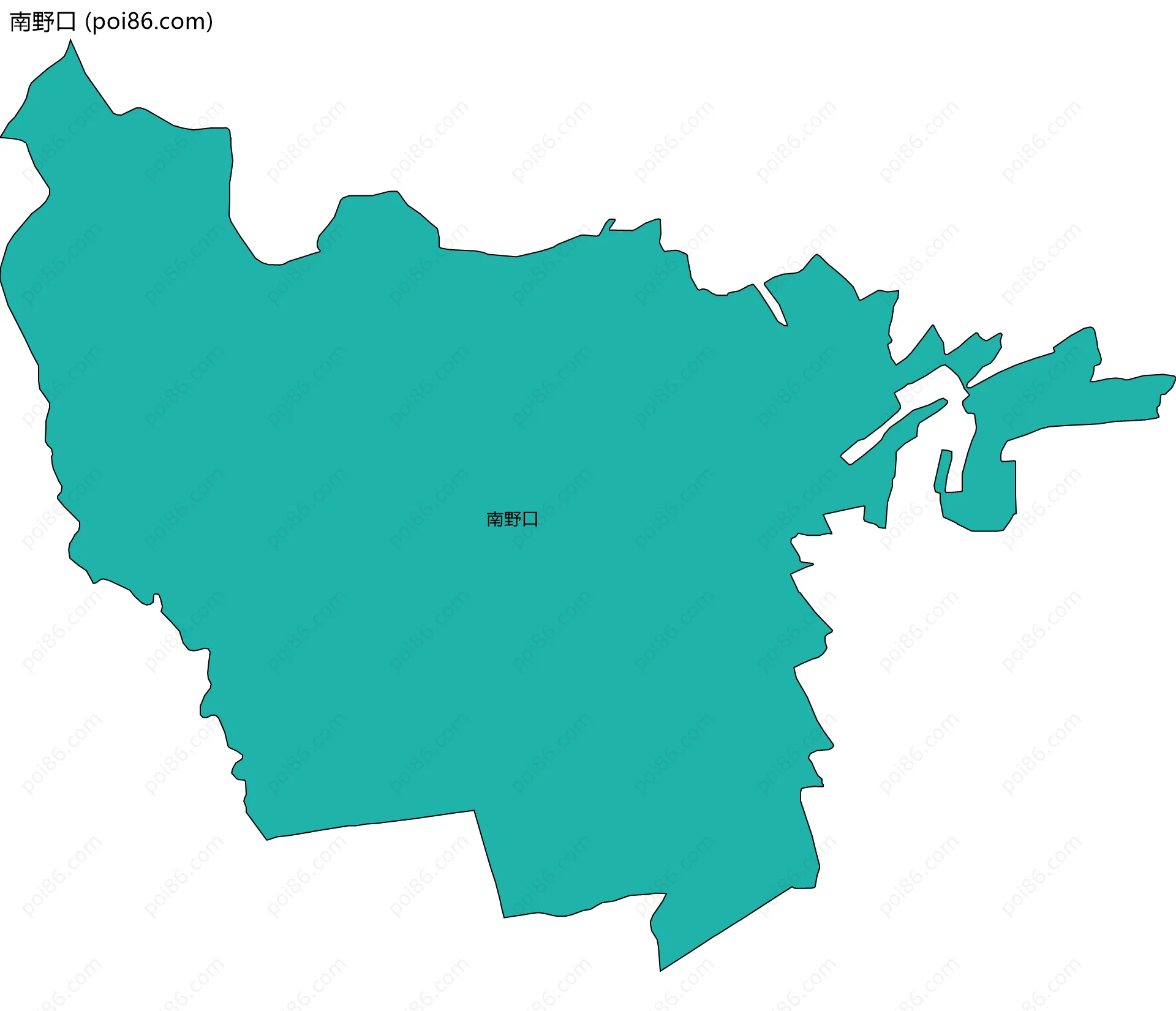 南野口边界地图