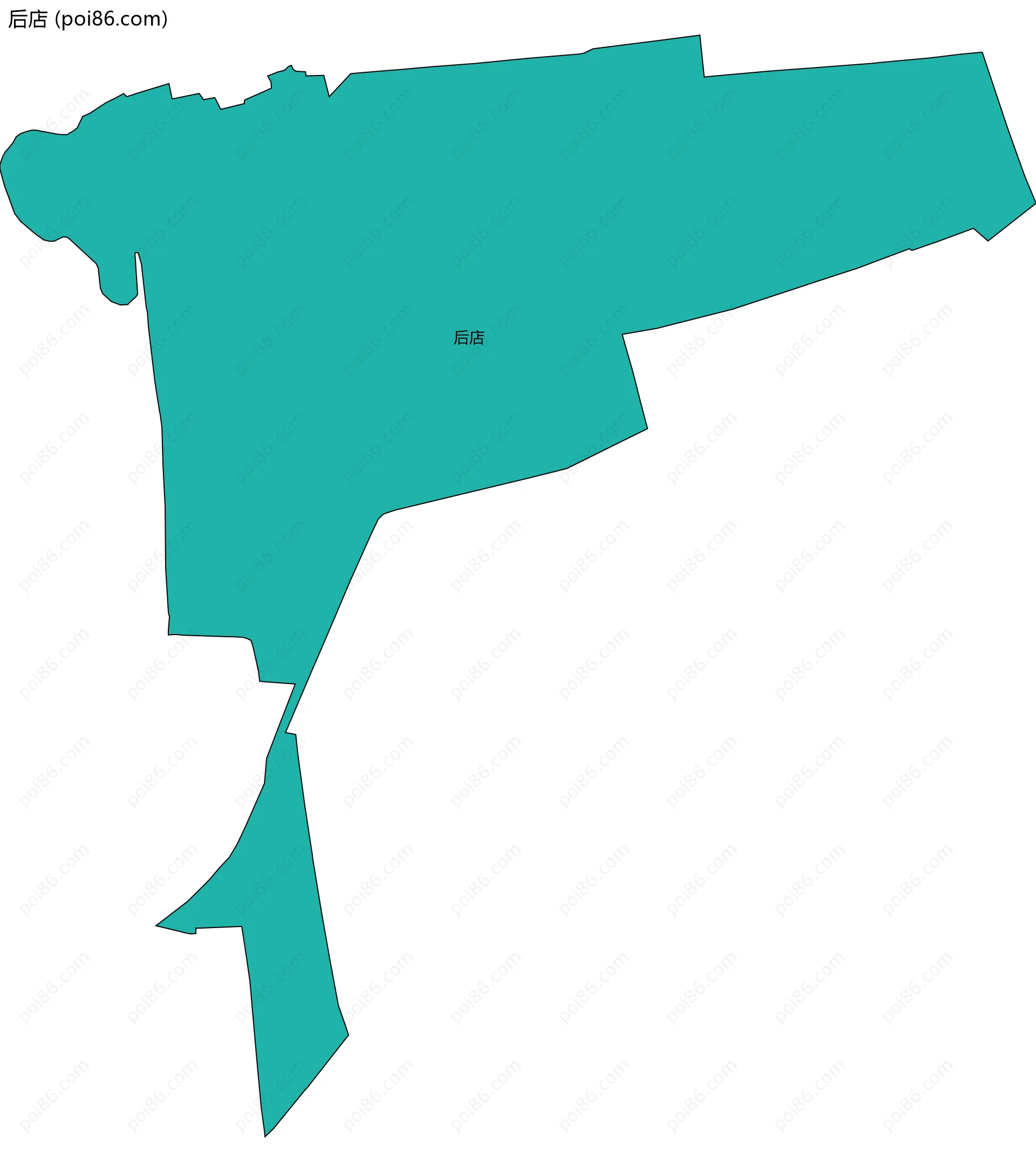后店边界地图