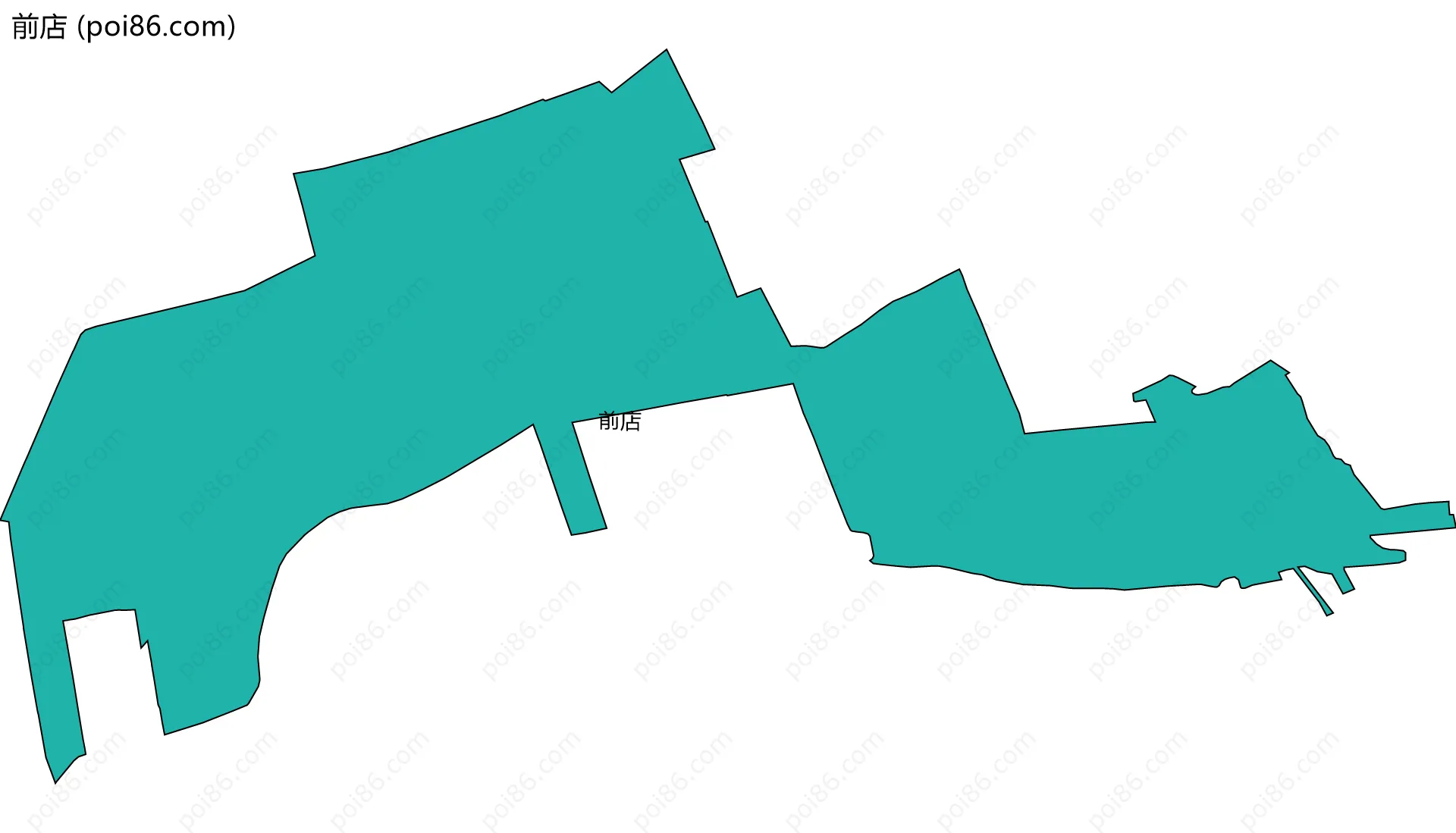 前店边界地图