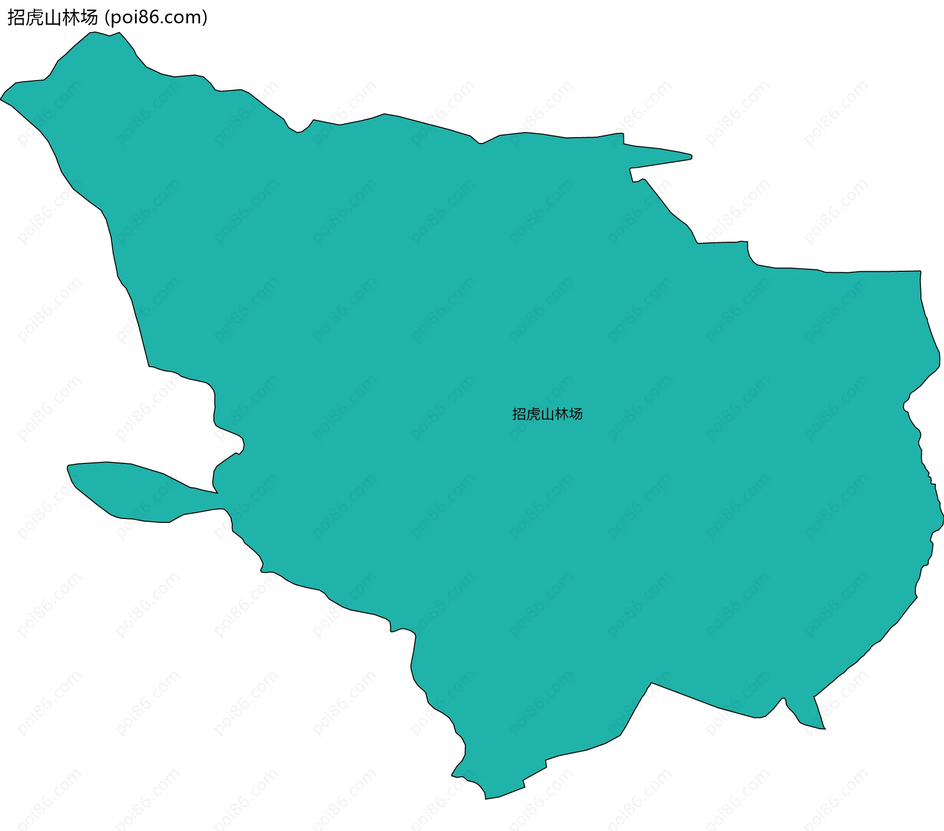 招虎山林场边界地图